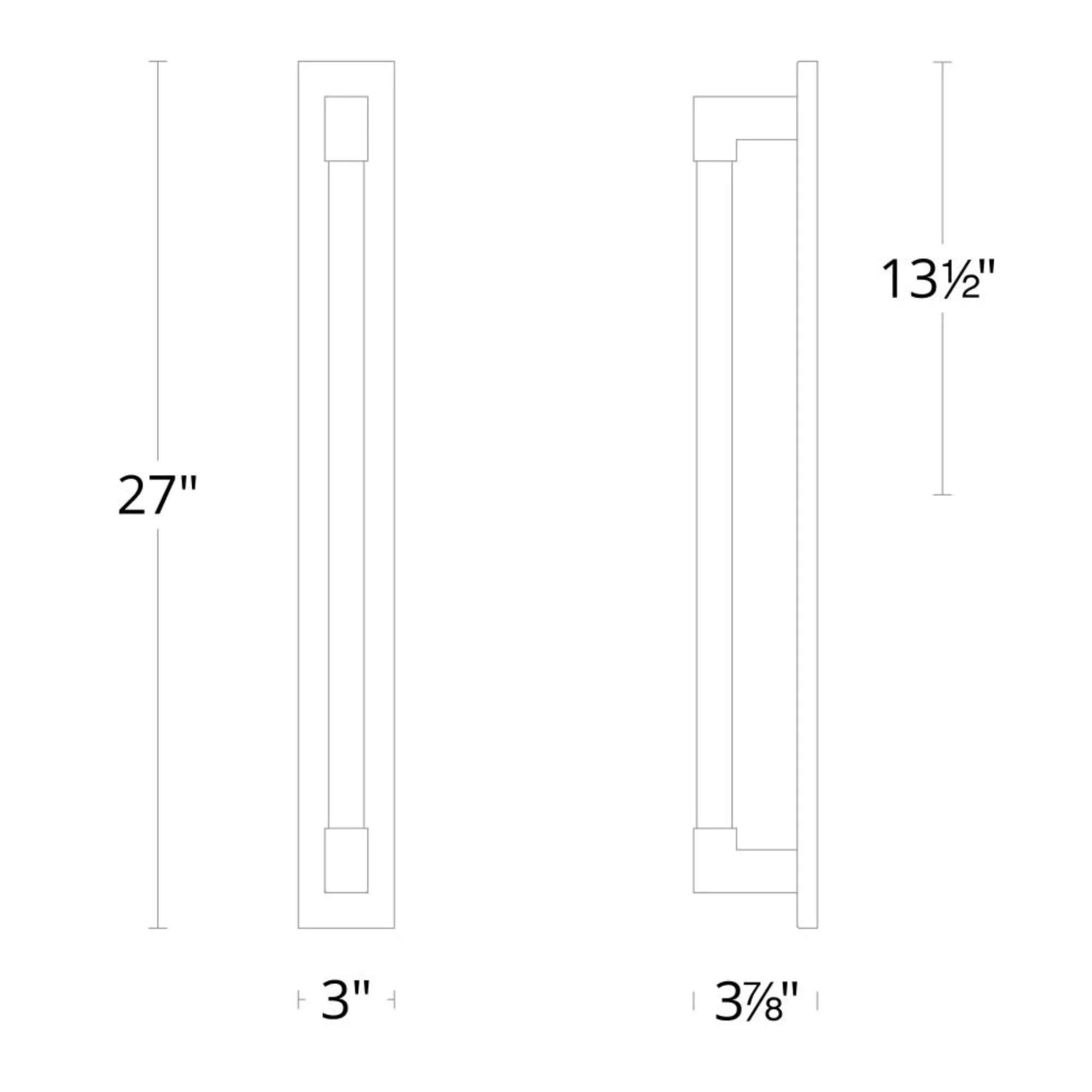 Barre 27" LED Bath Light, 3000K, Brushed Nickel Finish - Bees Lighting
