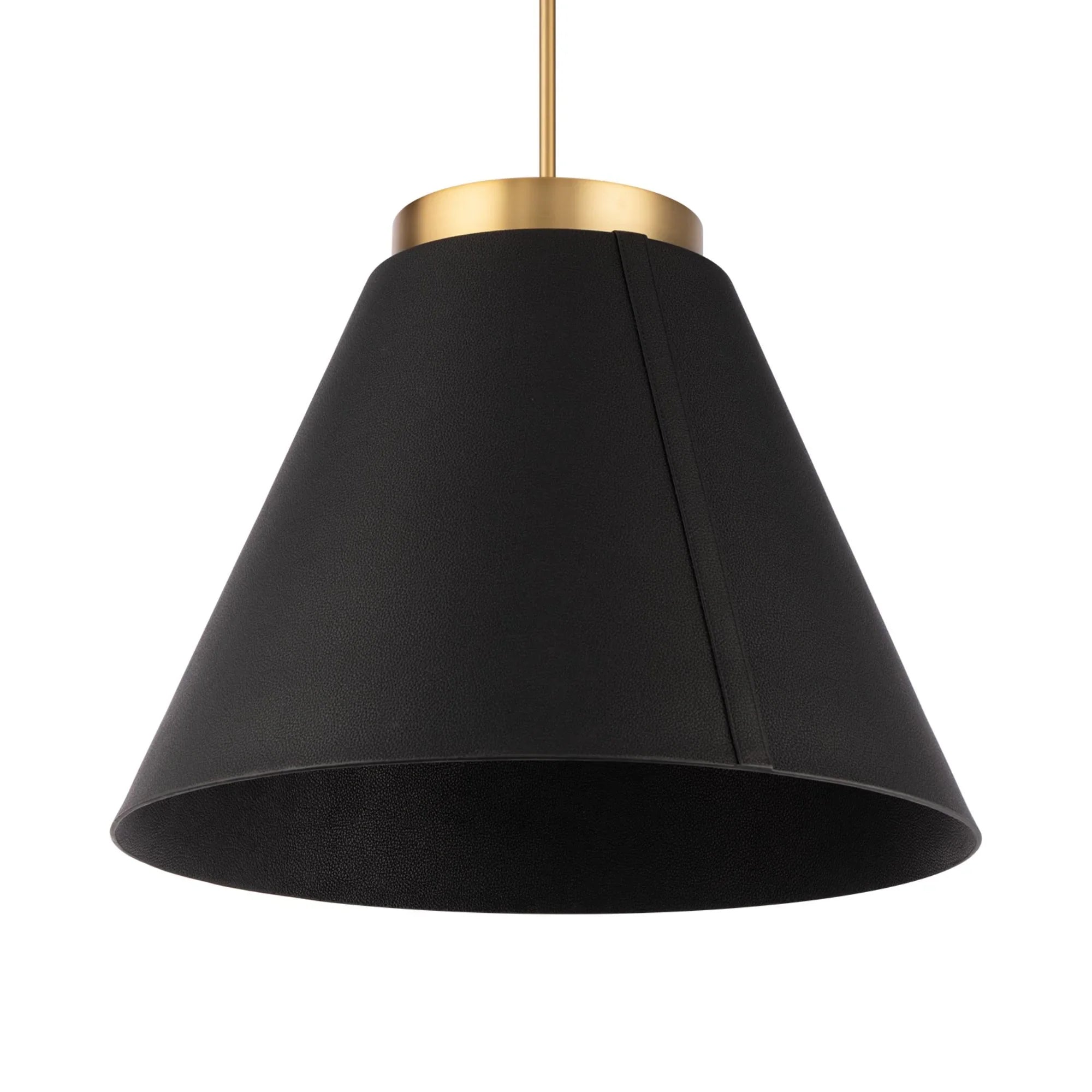 Bentley 24" LED Pendant, Black & Aged Brass Finish
