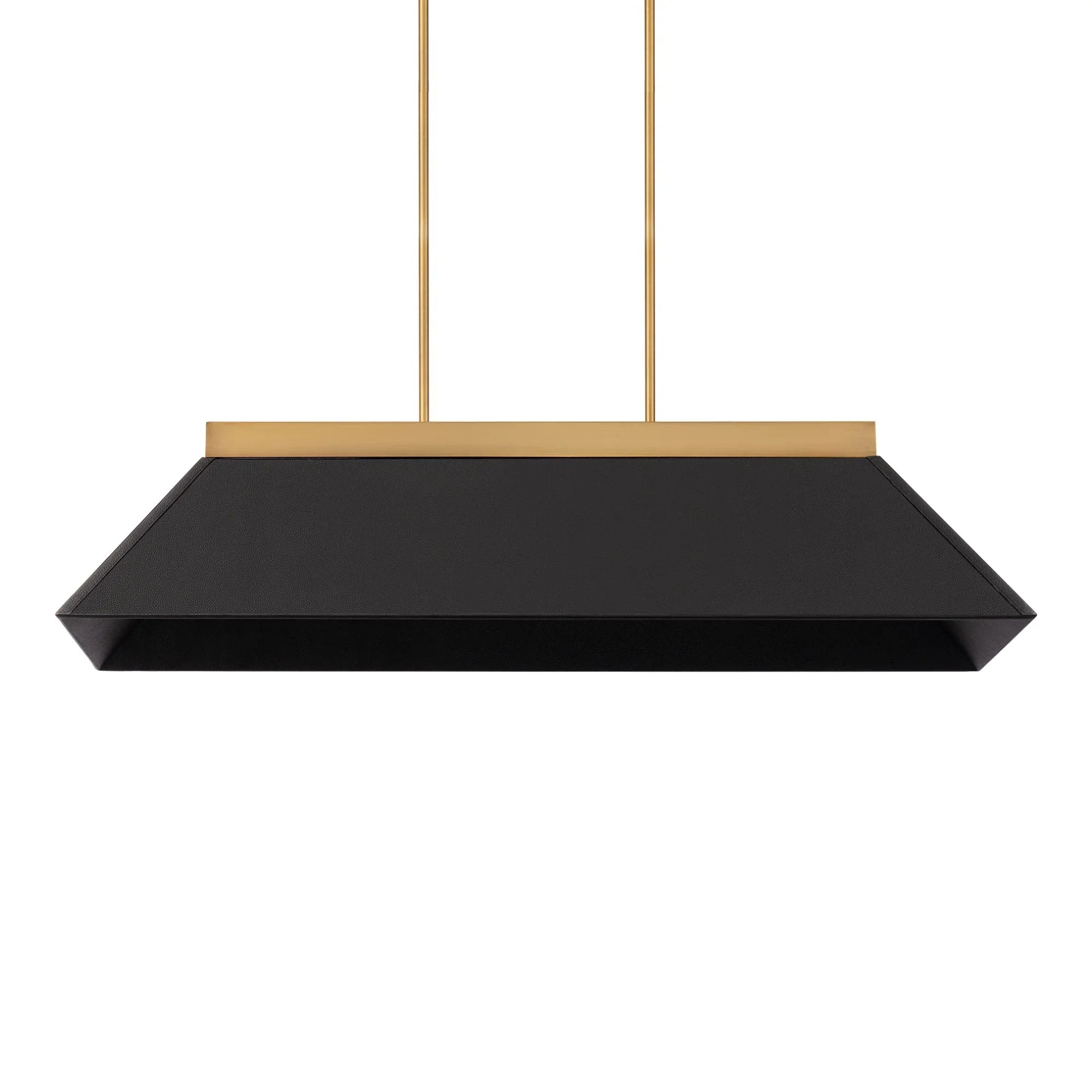 Bentley 44" LED Linear Pendant, Black & Aged Brass Finish
