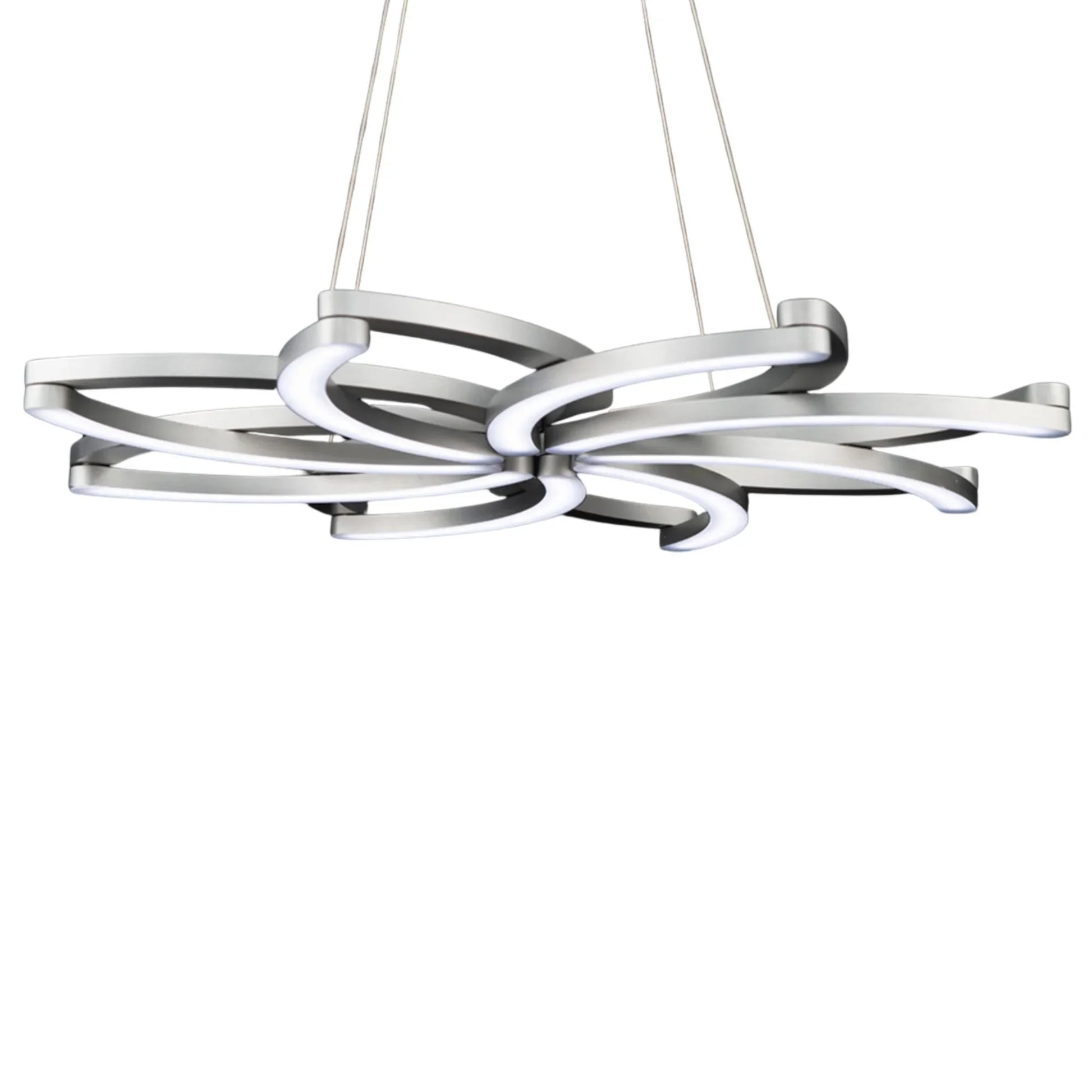 Bloom 32" LED Chandelier, Brushed Aluminum Finish - Bees Lighting