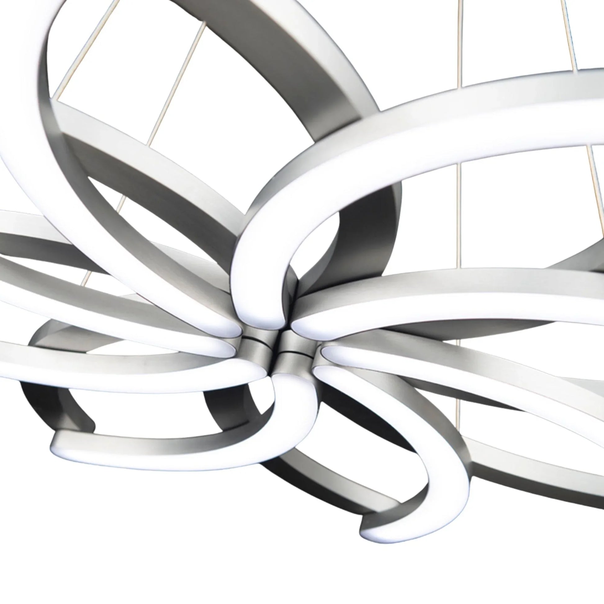 Bloom 32" LED Chandelier, Brushed Aluminum Finish - Bees Lighting