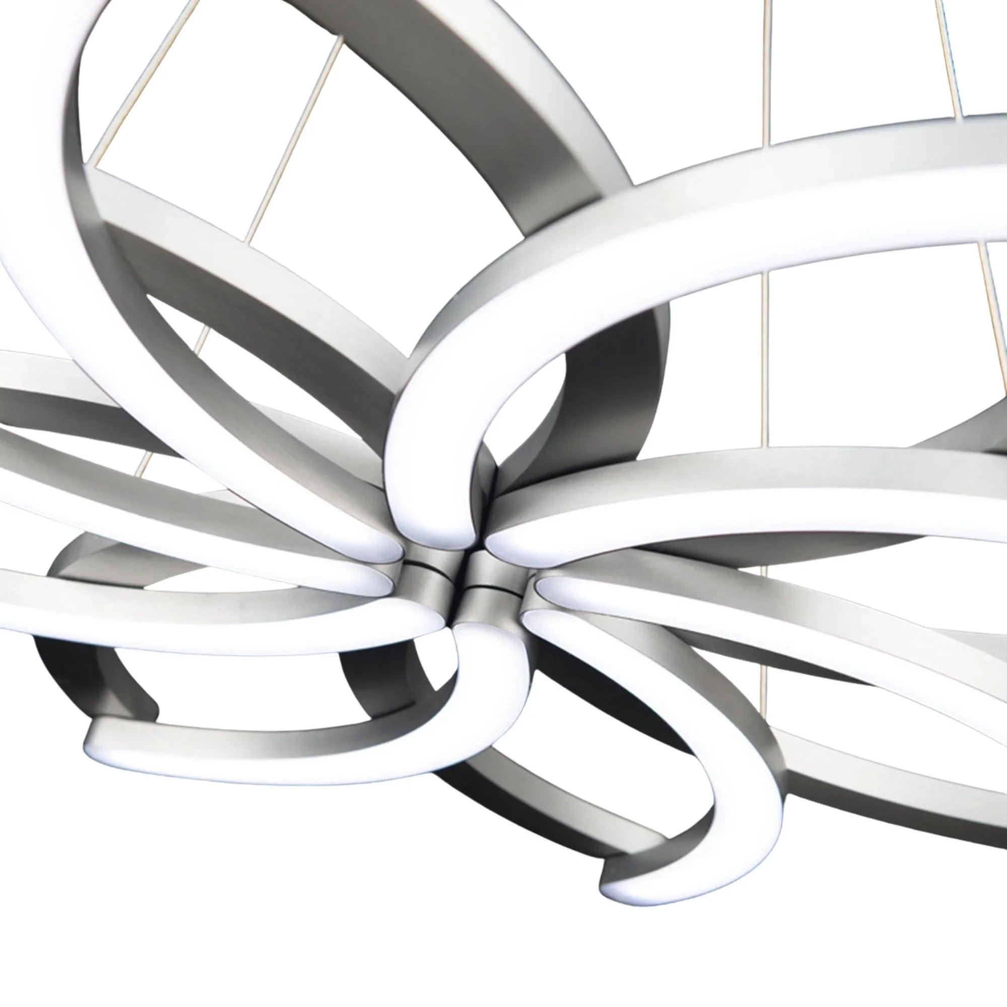 Bloom 32" LED Chandelier, Brushed Aluminum Finish - Bees Lighting