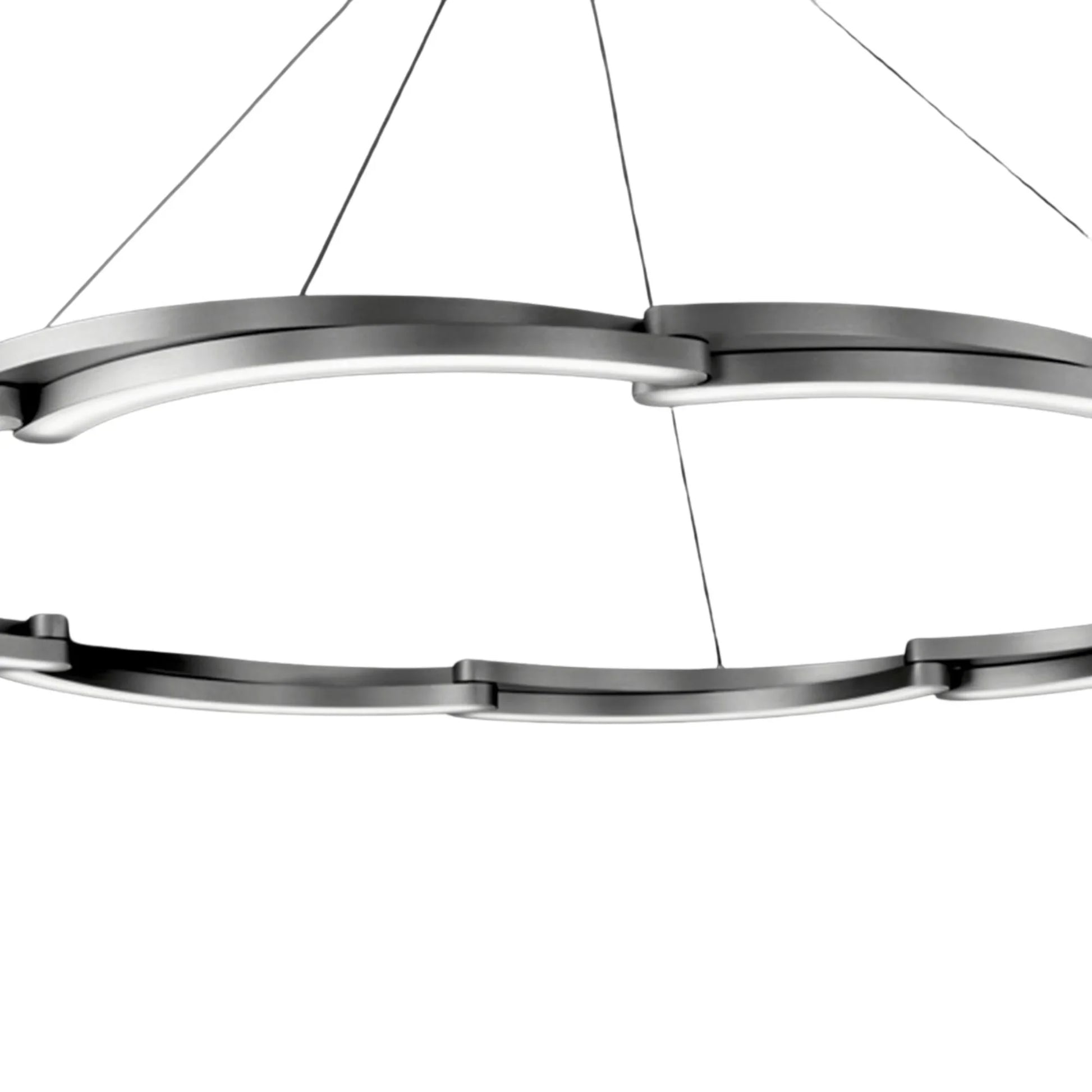 Bloom 32" LED Chandelier, Brushed Aluminum Finish - Bees Lighting