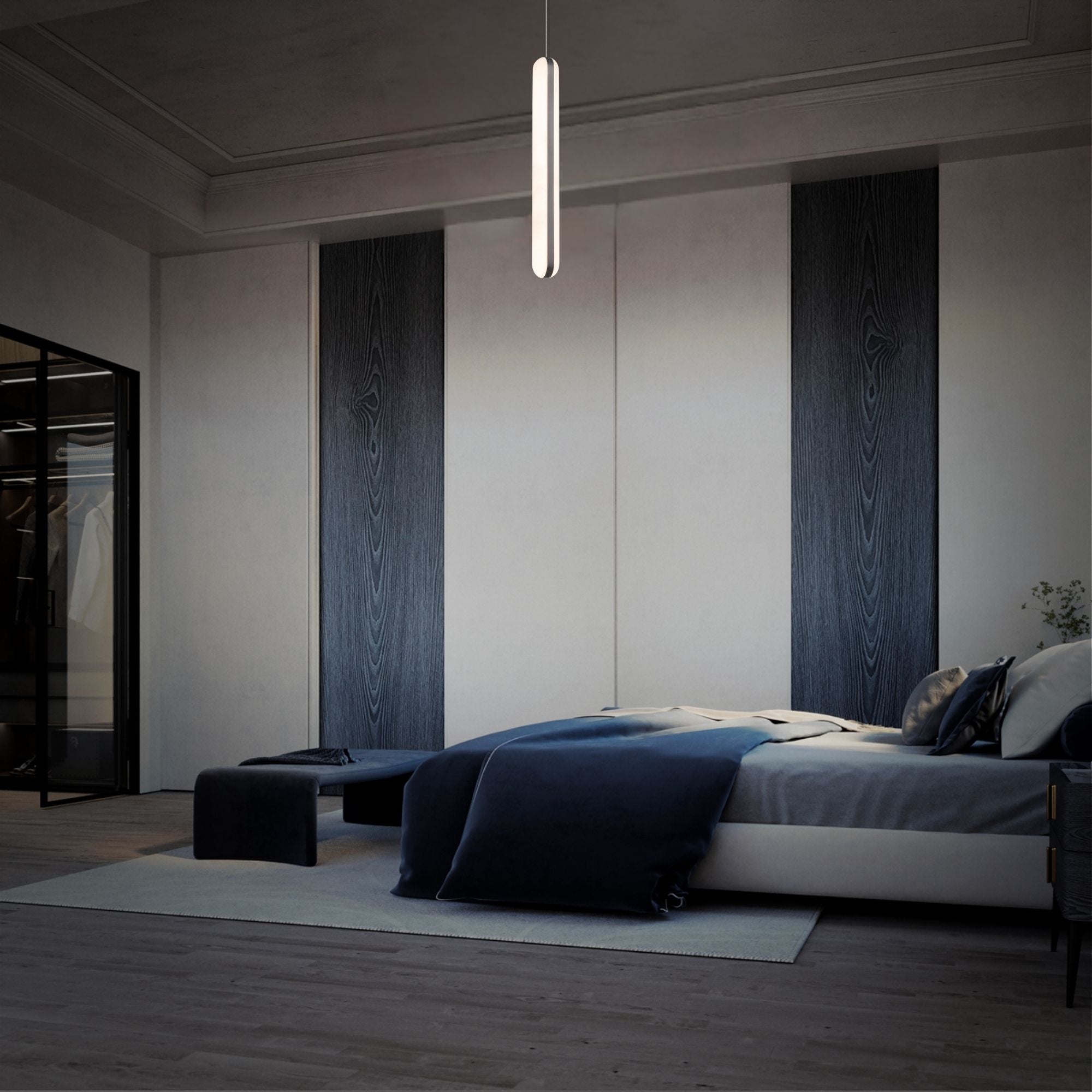 Cadiz 18" LED Pendant Light, Aged Brass Finish