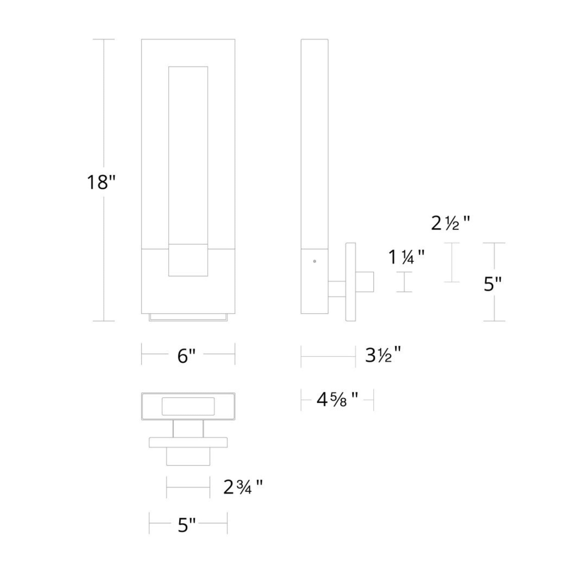 Chill 18" LED Wall Light, Polished Nickel Finish - Bees Lighting