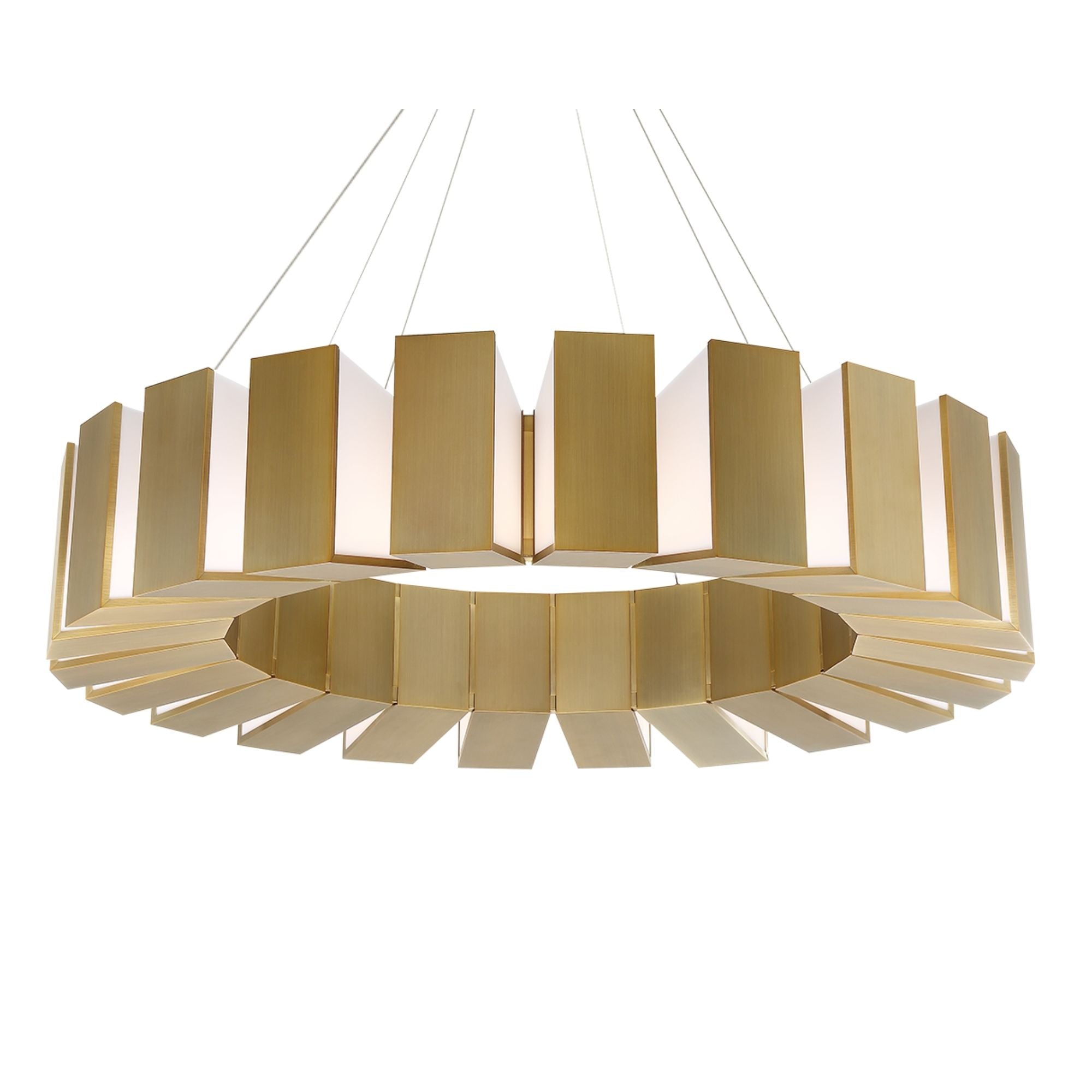 Chronos 50 in. LED Chandelier Brass Finish