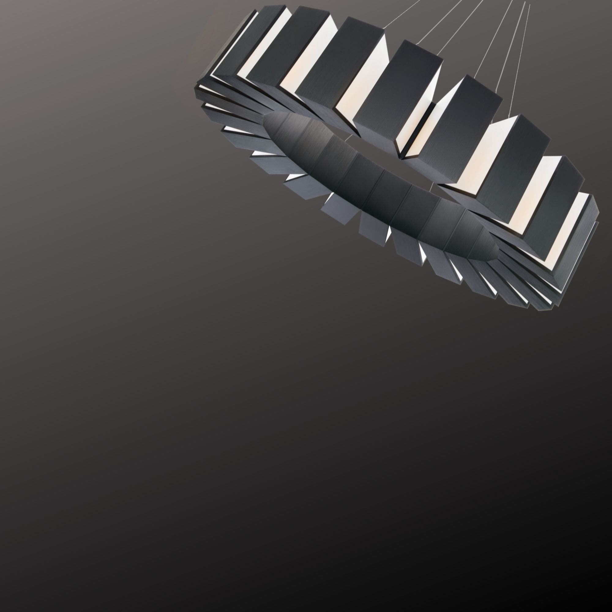 Chronos 50 in. LED Chandelier Black Finish