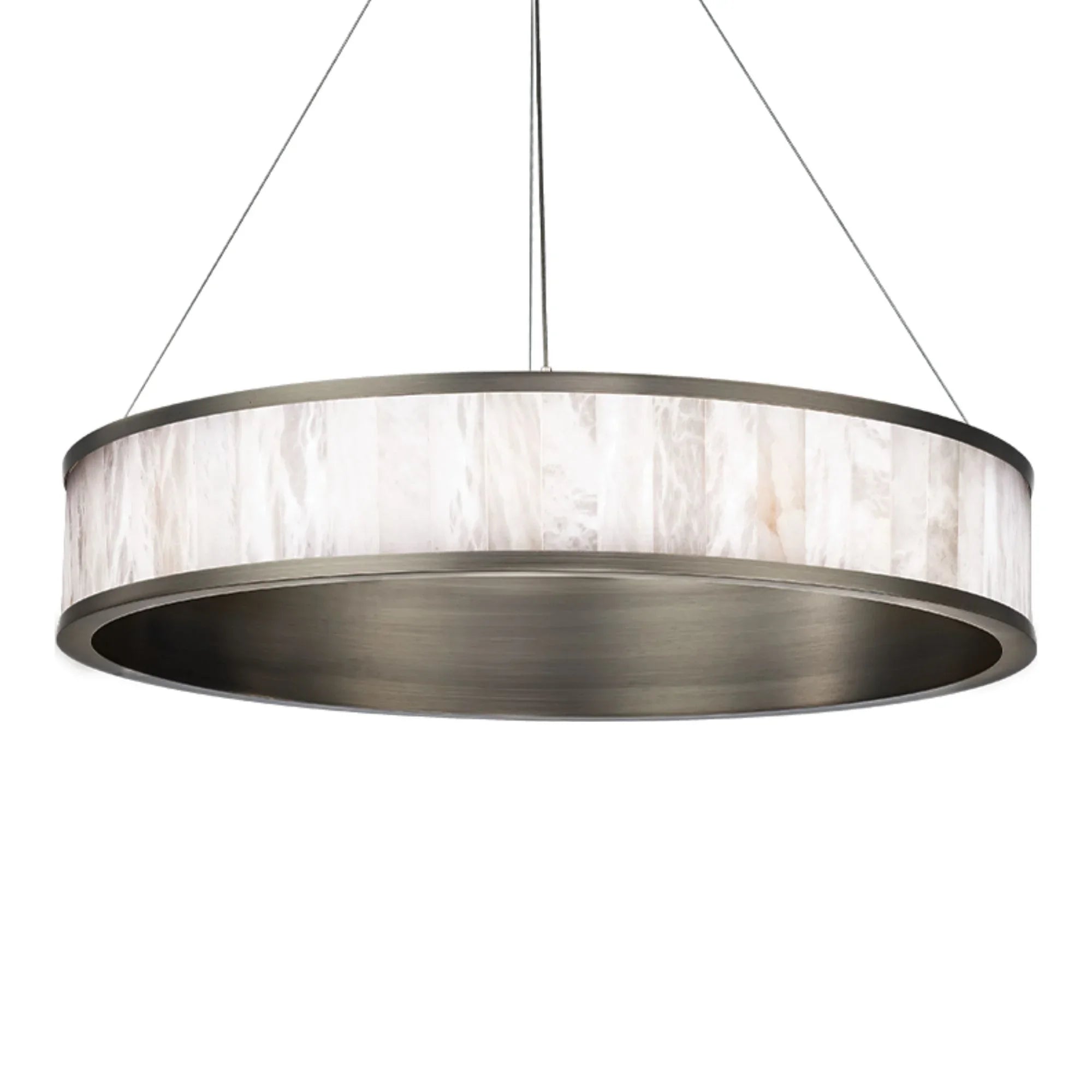 Coliseo 28" LED Chandelier, Antique Nickel Finish - Bees Lighting