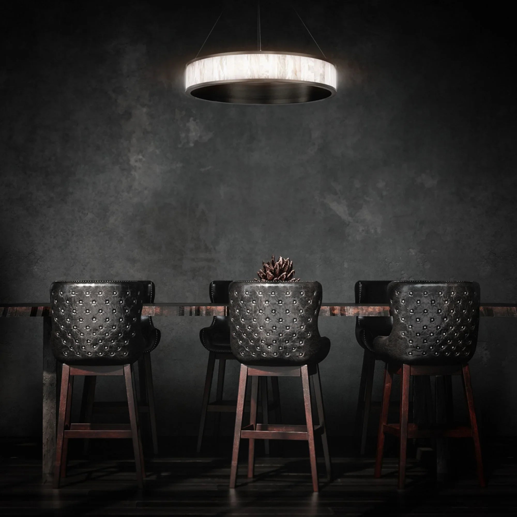 Coliseo 28" LED Chandelier, Antique Nickel Finish - Bees Lighting