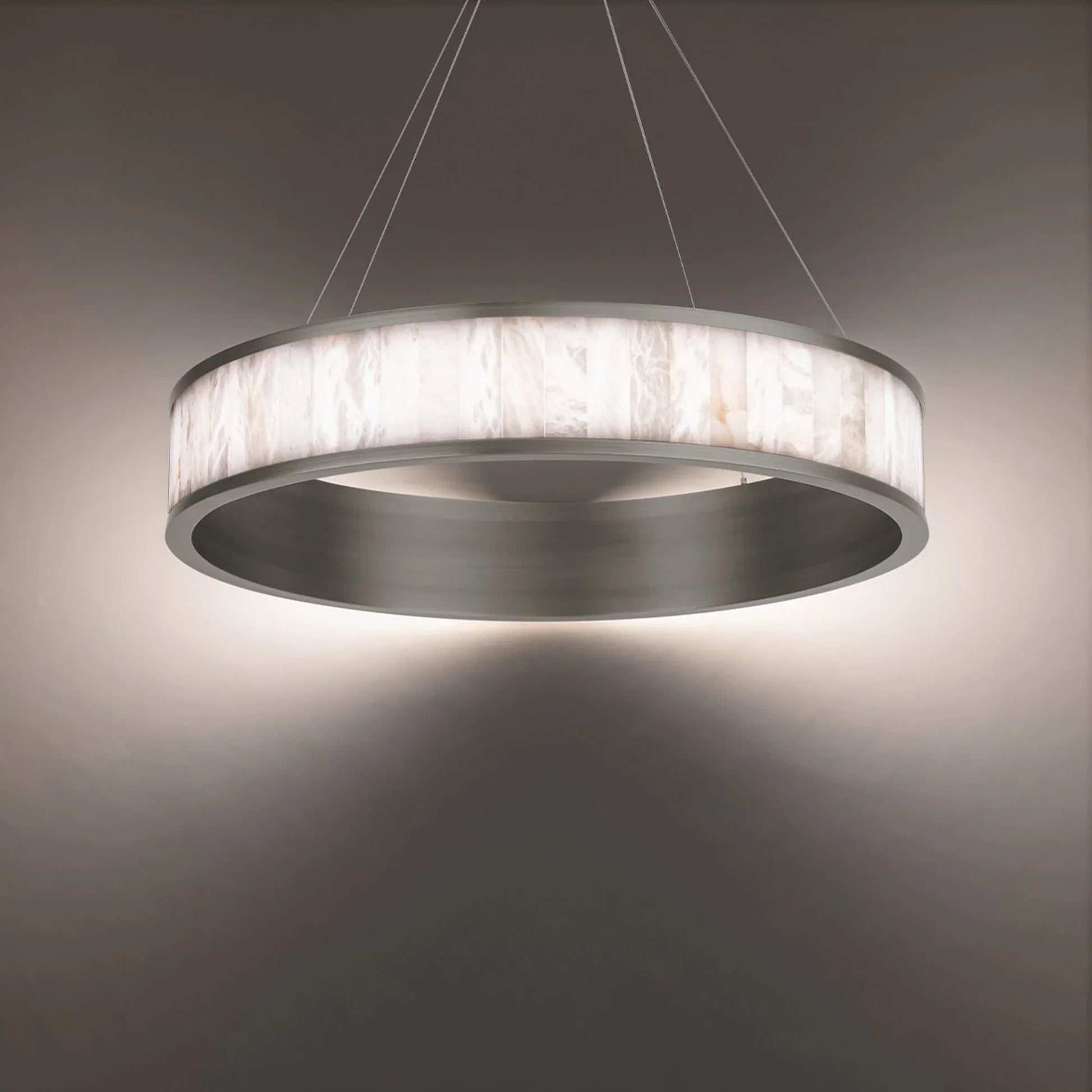 Coliseo 28" LED Chandelier, Antique Nickel Finish - Bees Lighting