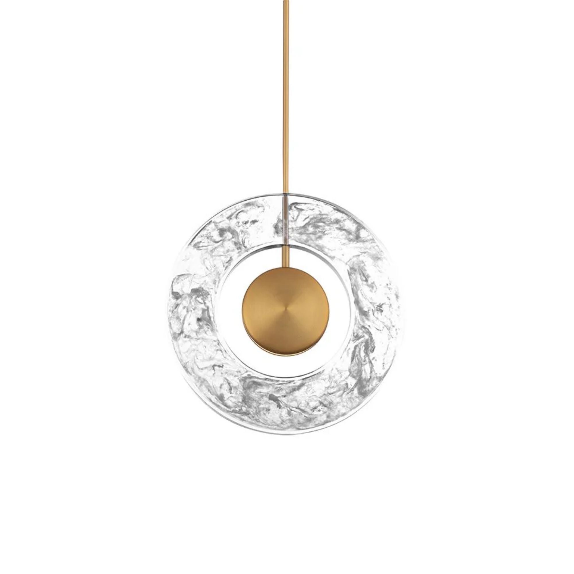 Cymbal 14 in. LED Pendant Light Brass Finish