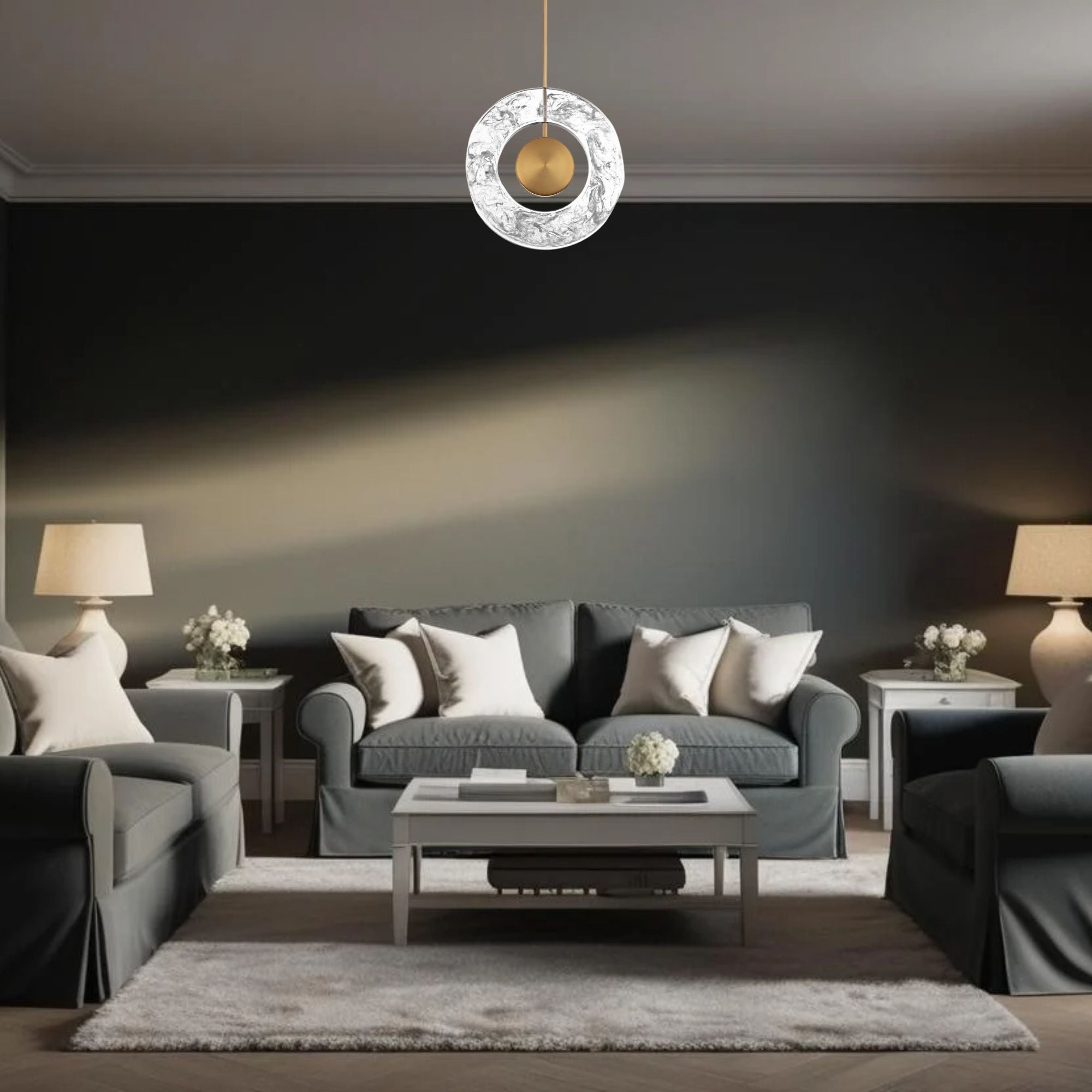 Cymbal 14 in. LED Pendant Light Brass Finish