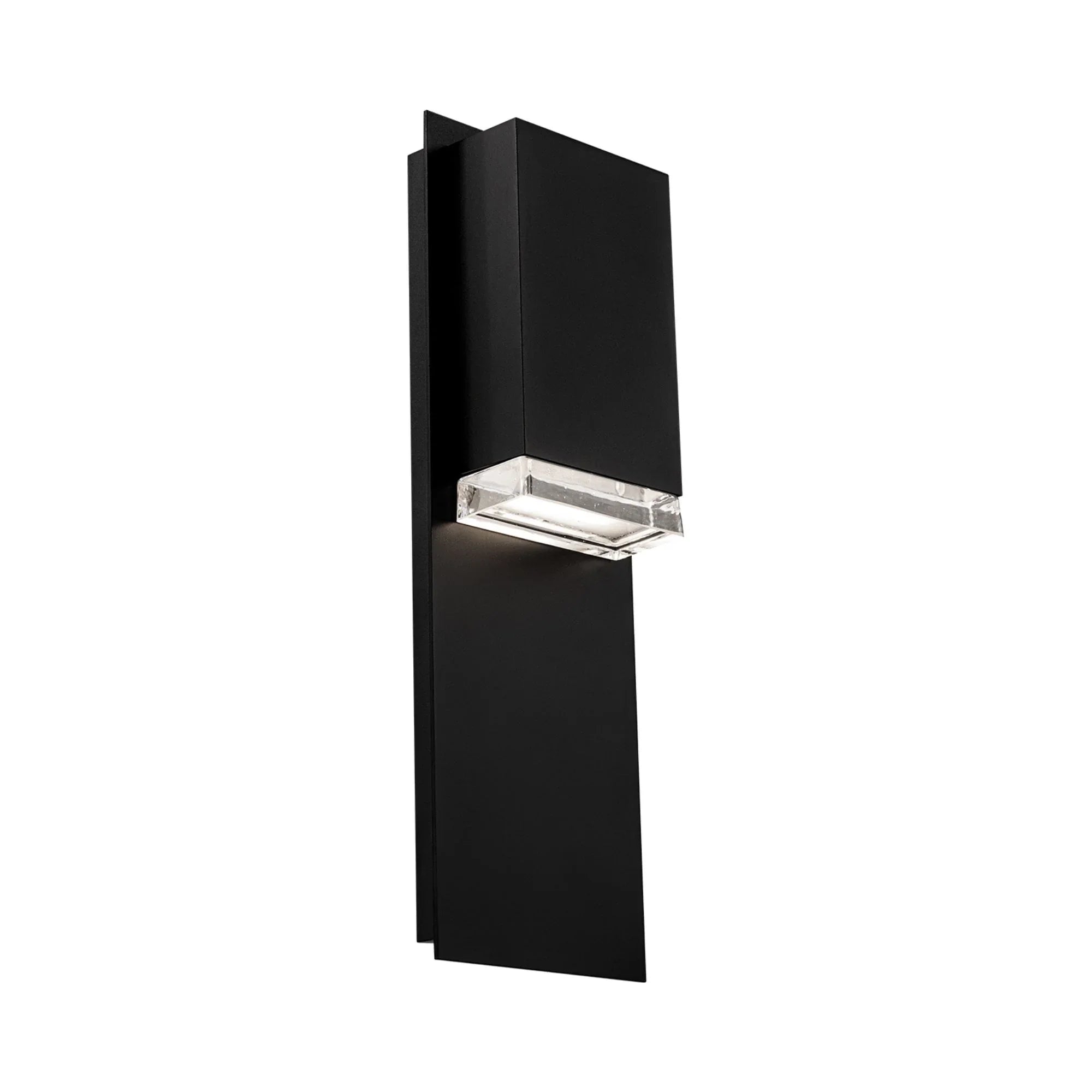 Draped 18" LED Outdoor Wall Sconce, Black Finish