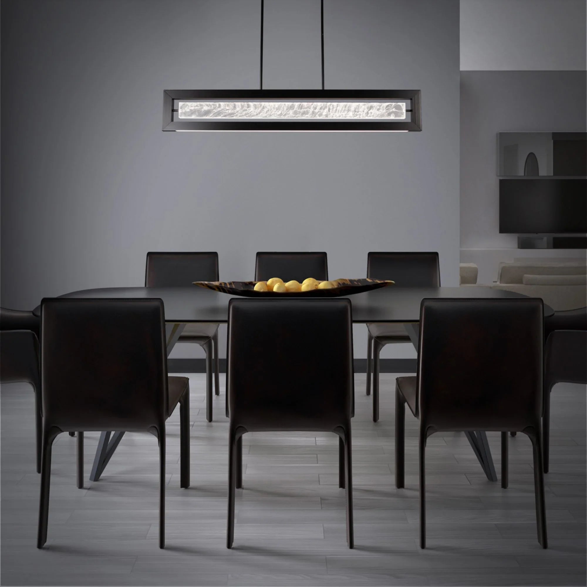 Equilibrium 48" LED Linear Pendant, Black Finish - Bees Lighting