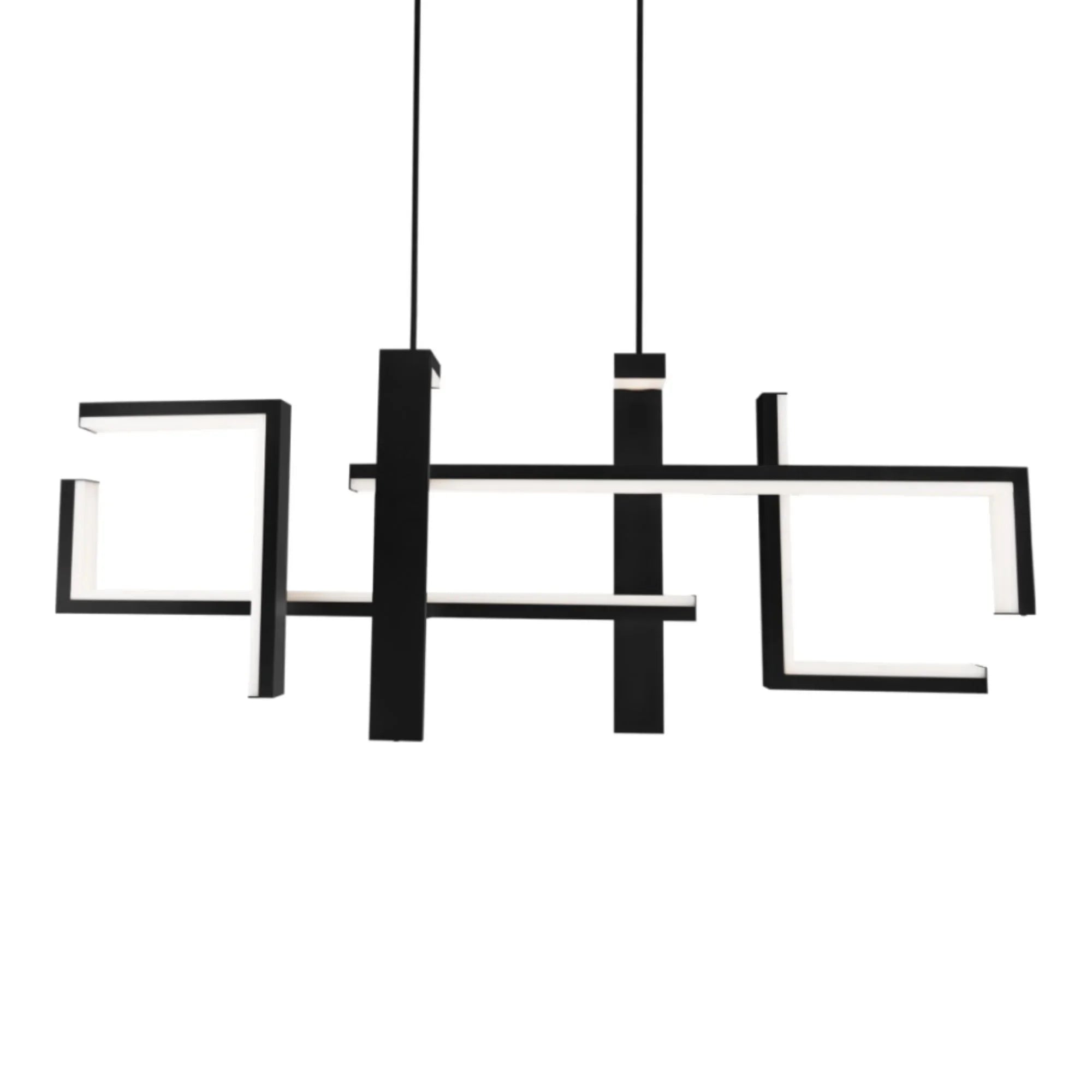 Jackal 56" LED Linear Pendant, Black Finish