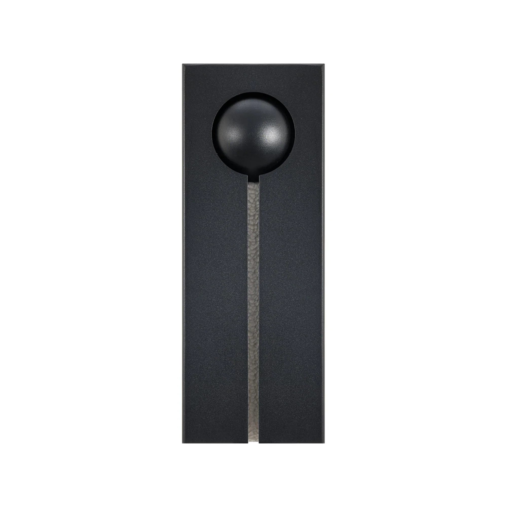 Keyhole 16" LED Outdoor Wall Sconce, Black/ Brushed Nickel Finish