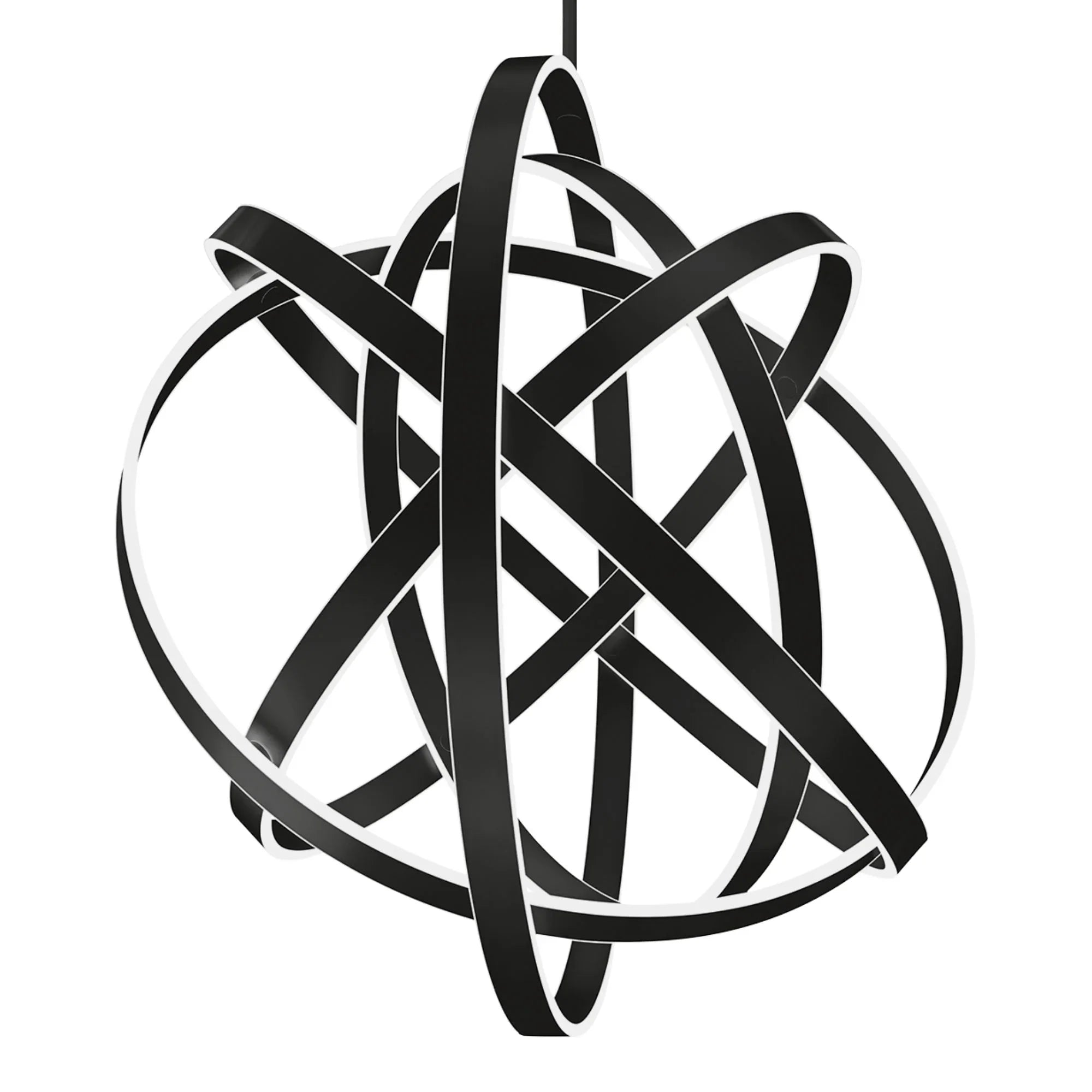 Kinetic 60" LED Chandelier, Black Finish