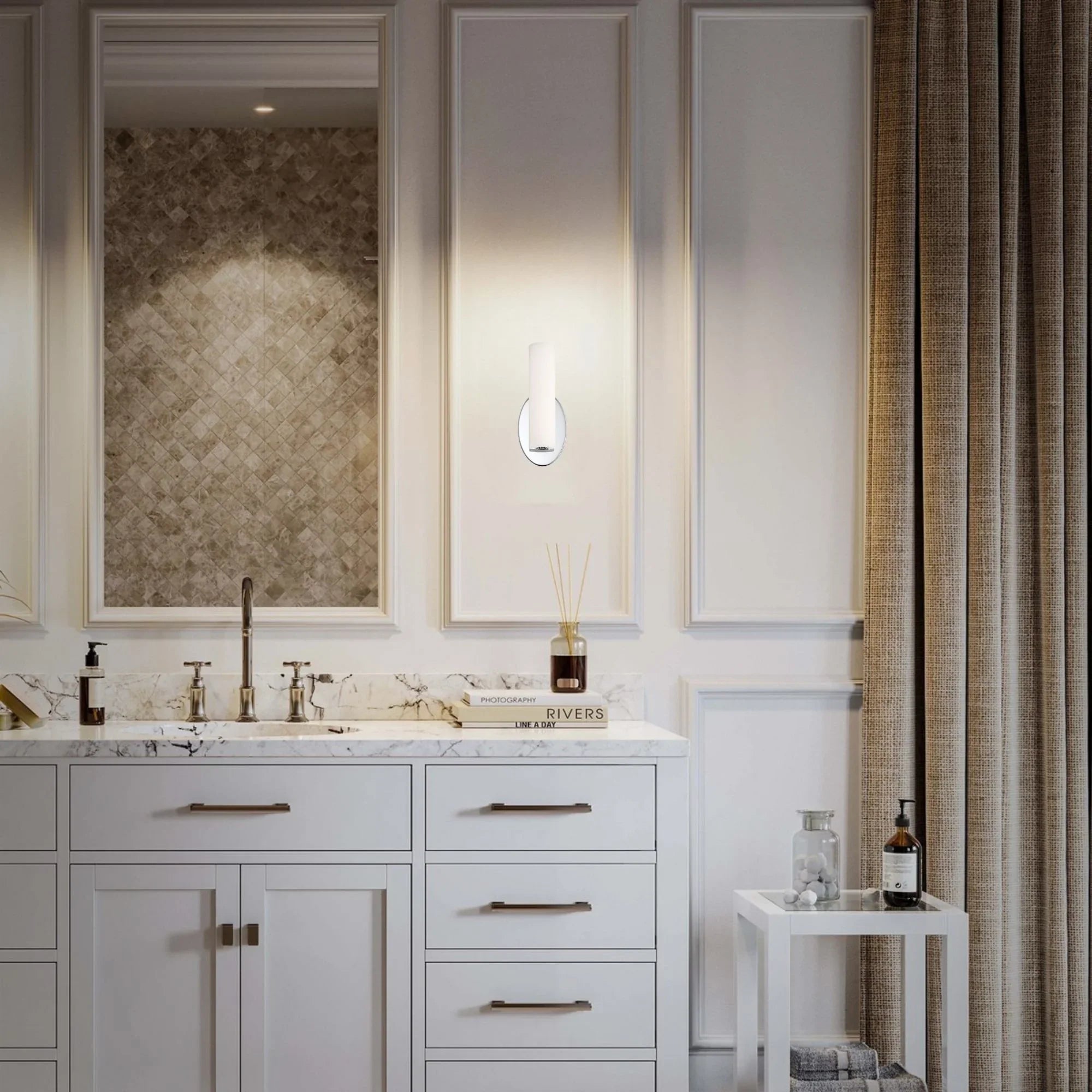 Loft 11" LED Wall Light, Chrome Finish