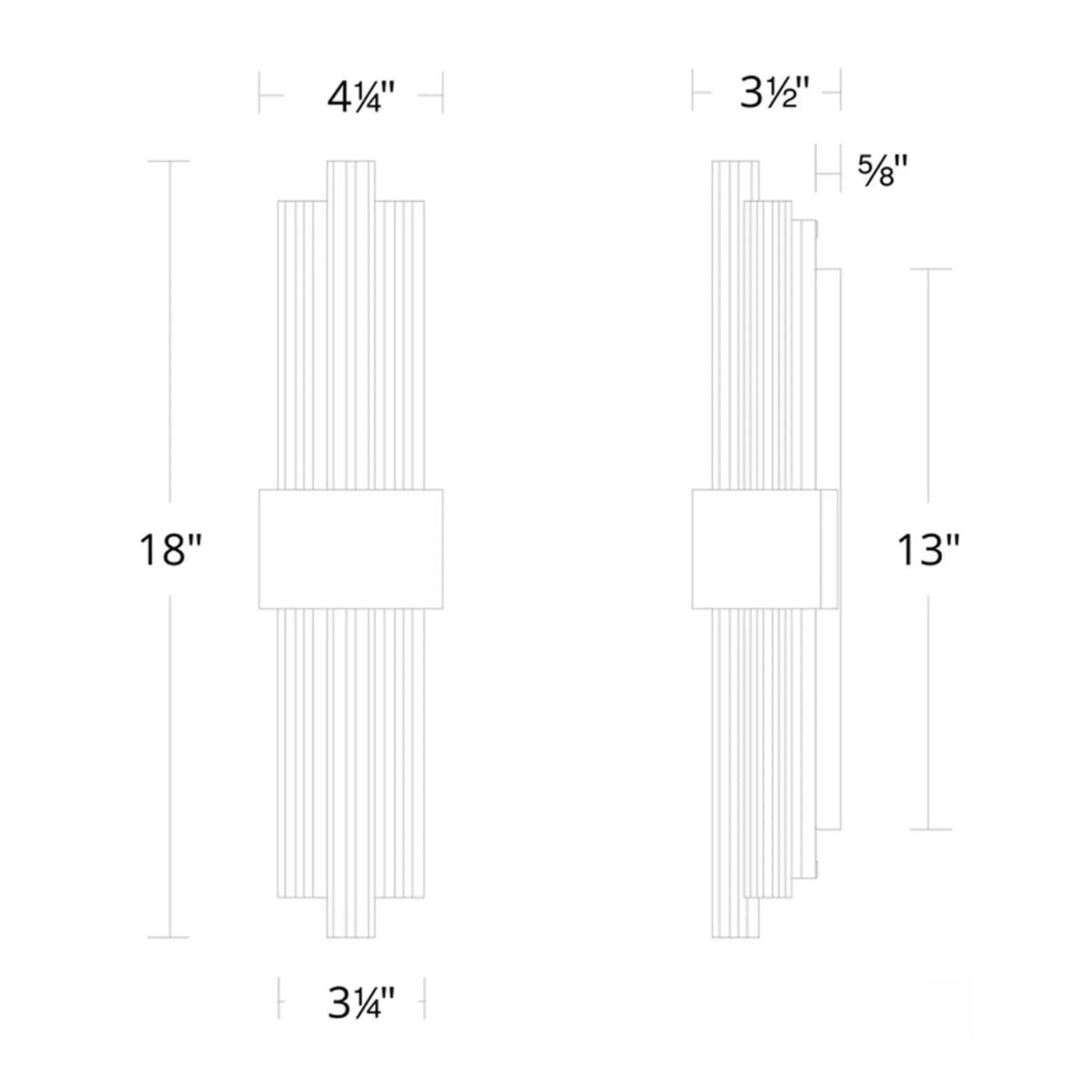 Luzerne 18" LED Bath Light, Aged Brass Finish