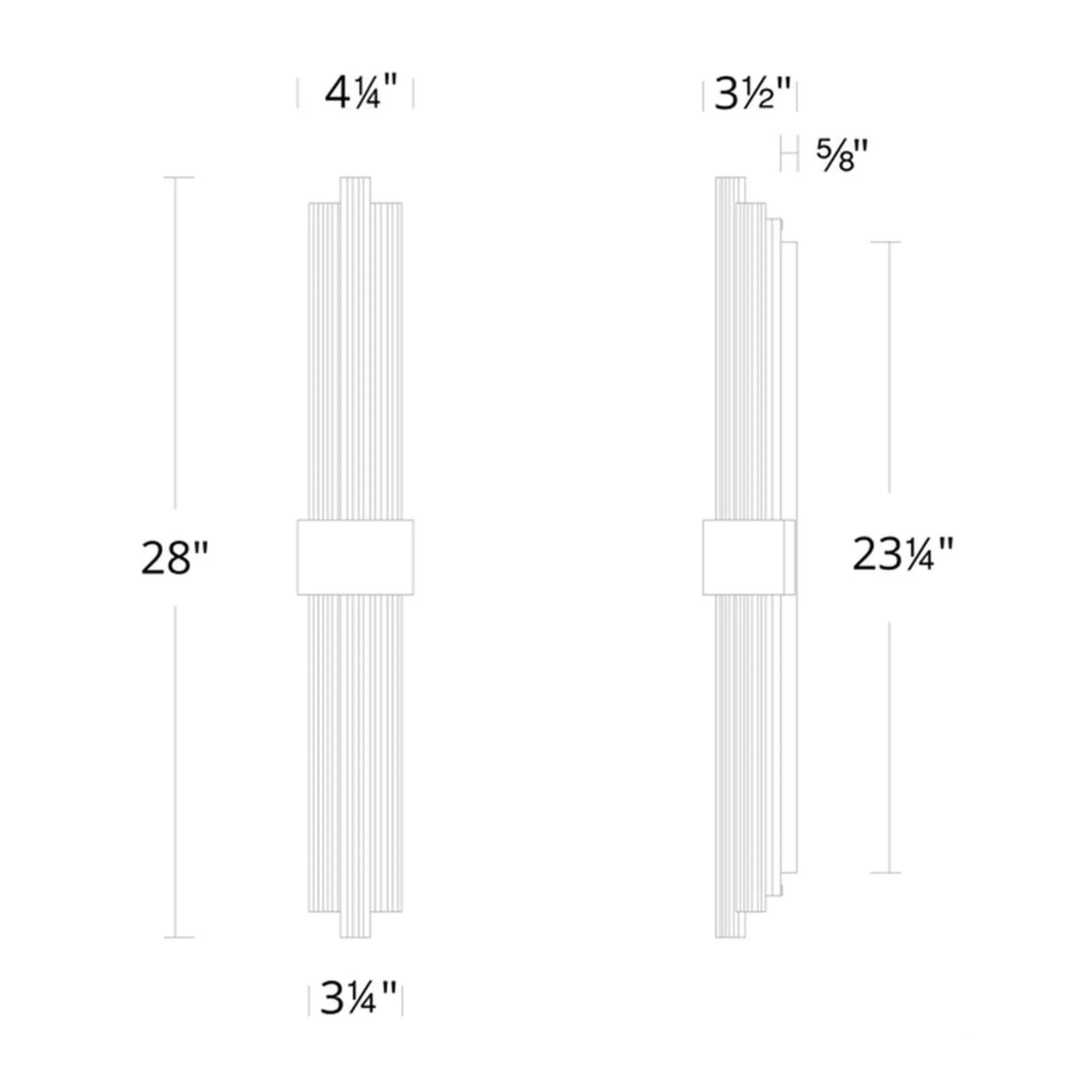 Luzerne 28" LED Wall Light, Brushed Nickel Finish
