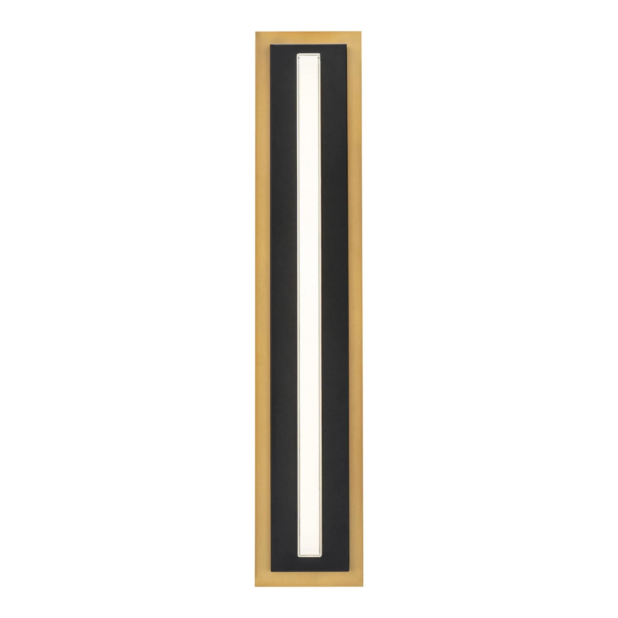 Lyrikal 27" LED Wall Sconce, Black & Aged Brass Finish