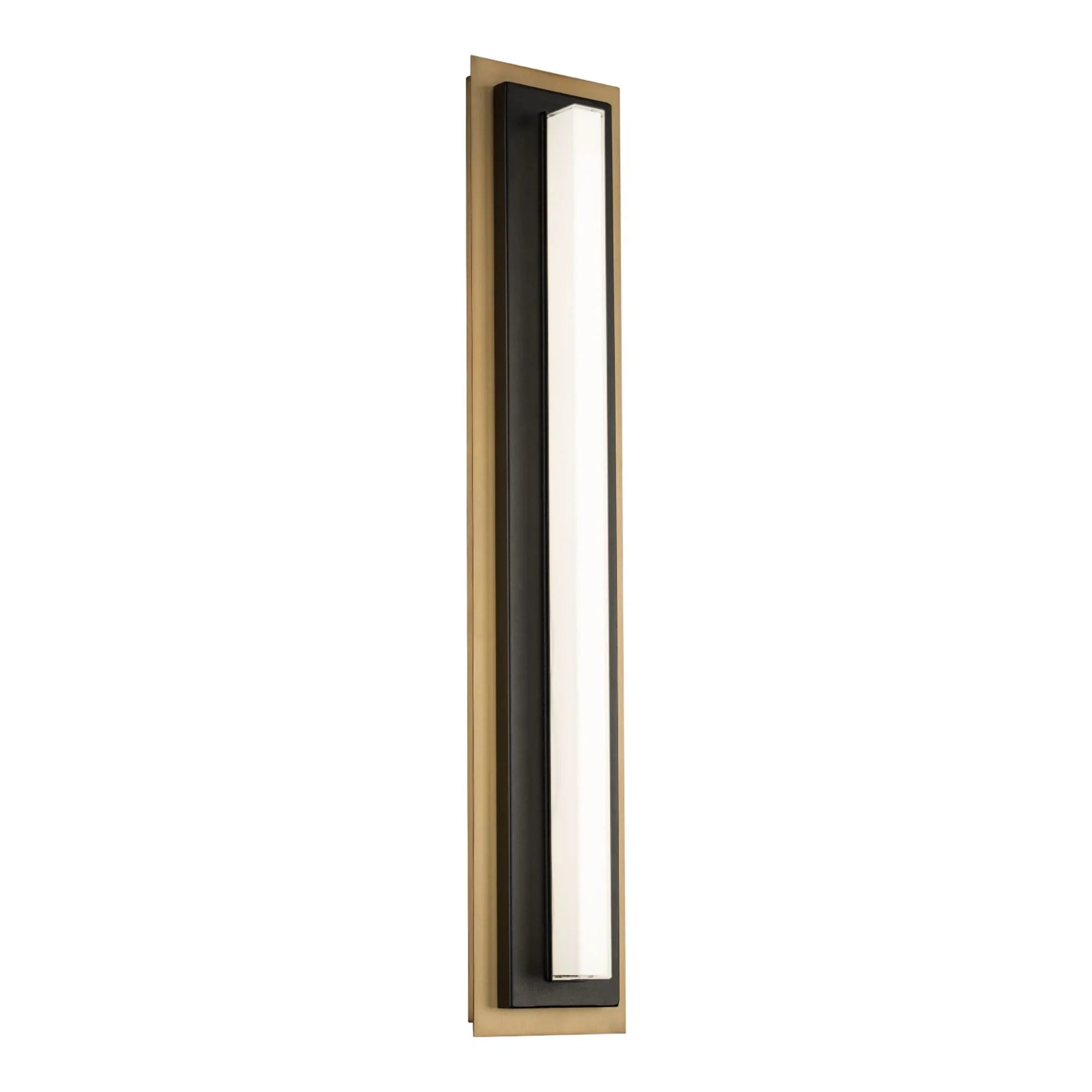 Lyrikal 27" LED Wall Sconce, Black & Aged Brass Finish