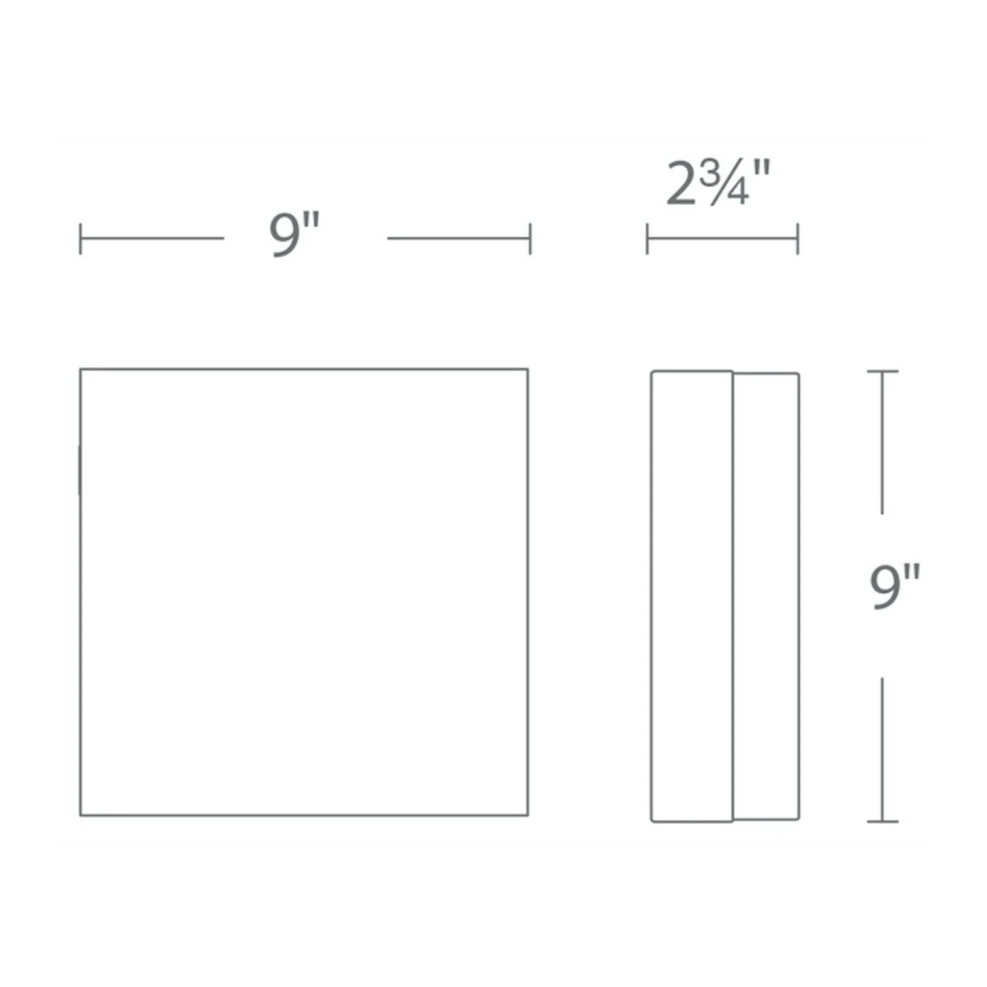 Matrix 9" LED Flush Mount, Black Finish