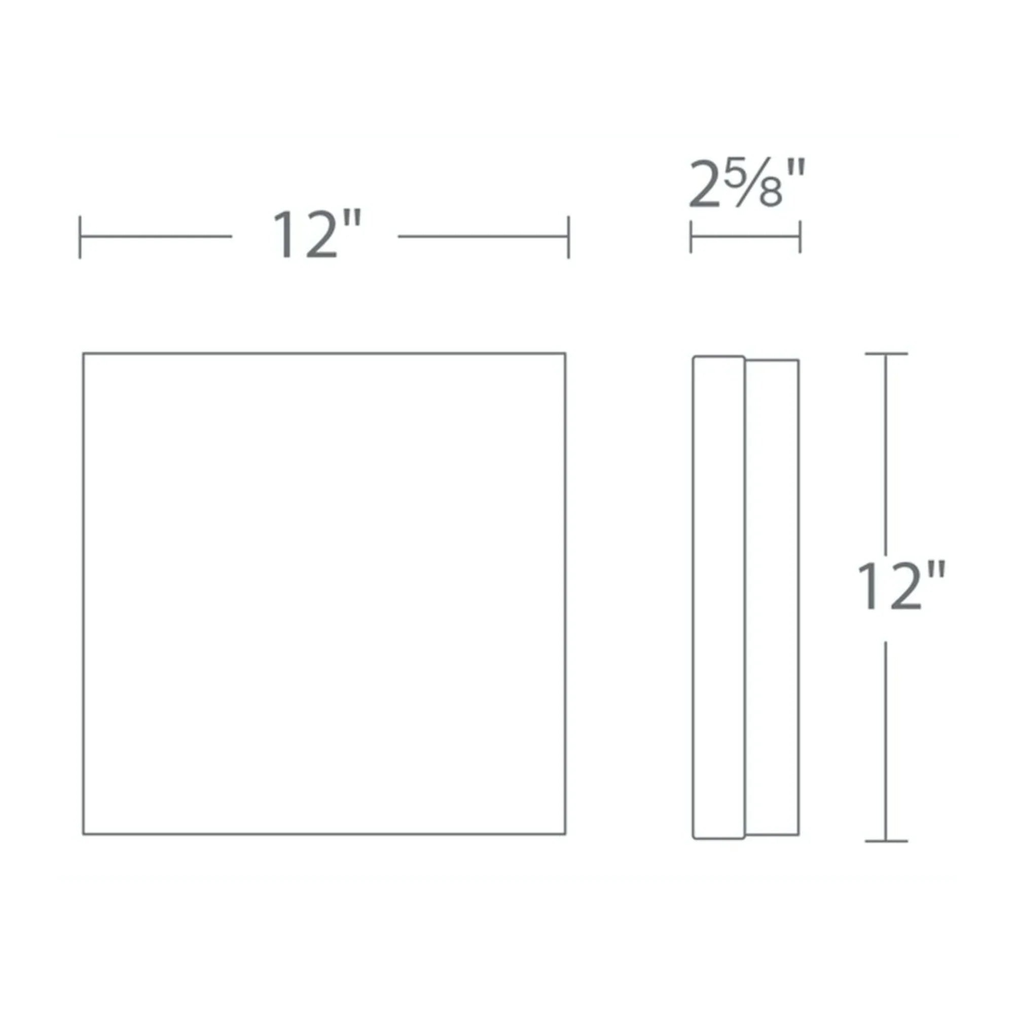 Matrix 12" LED Flush Mount, Black Finish