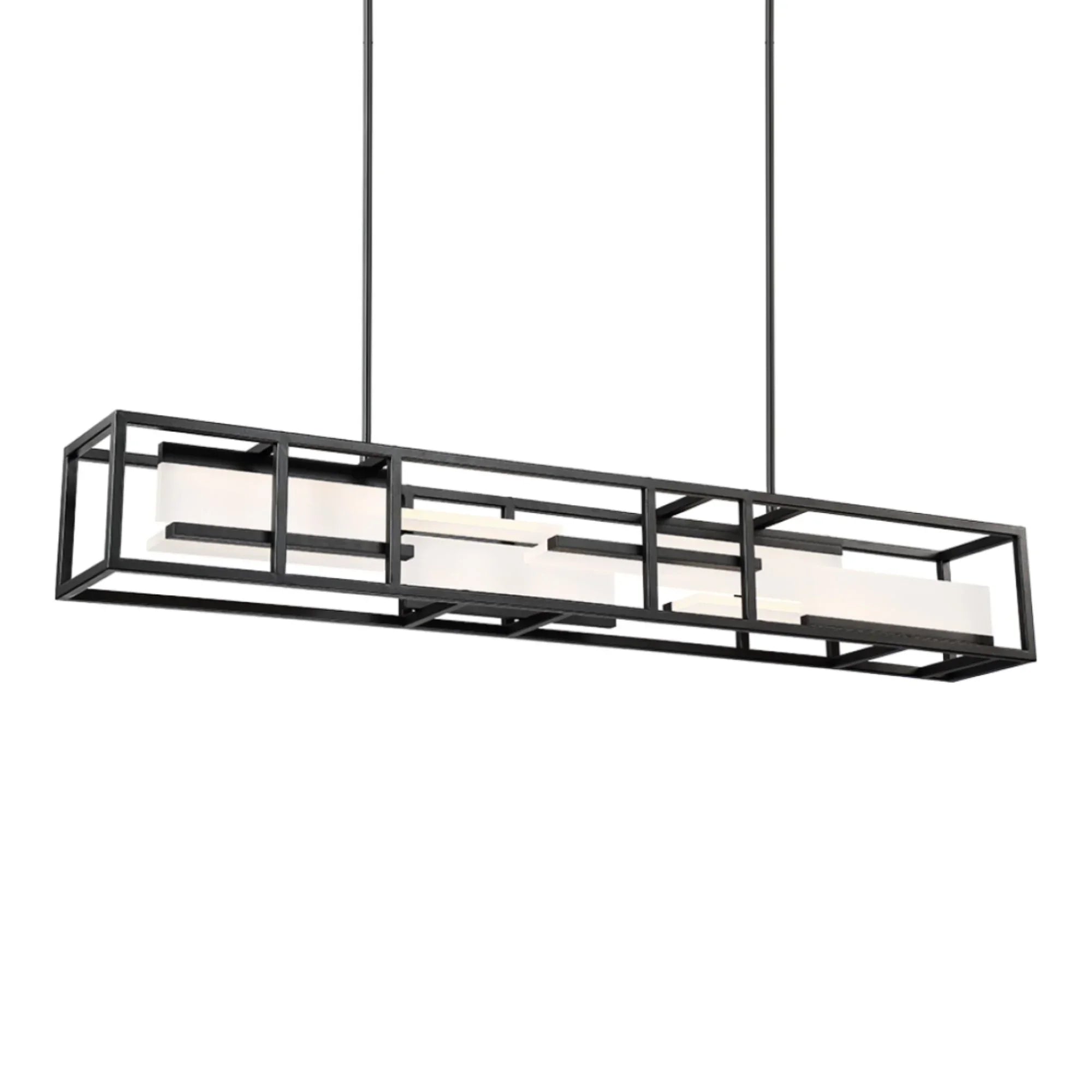 Memory 56" LED Linear Pendant, Black Finish