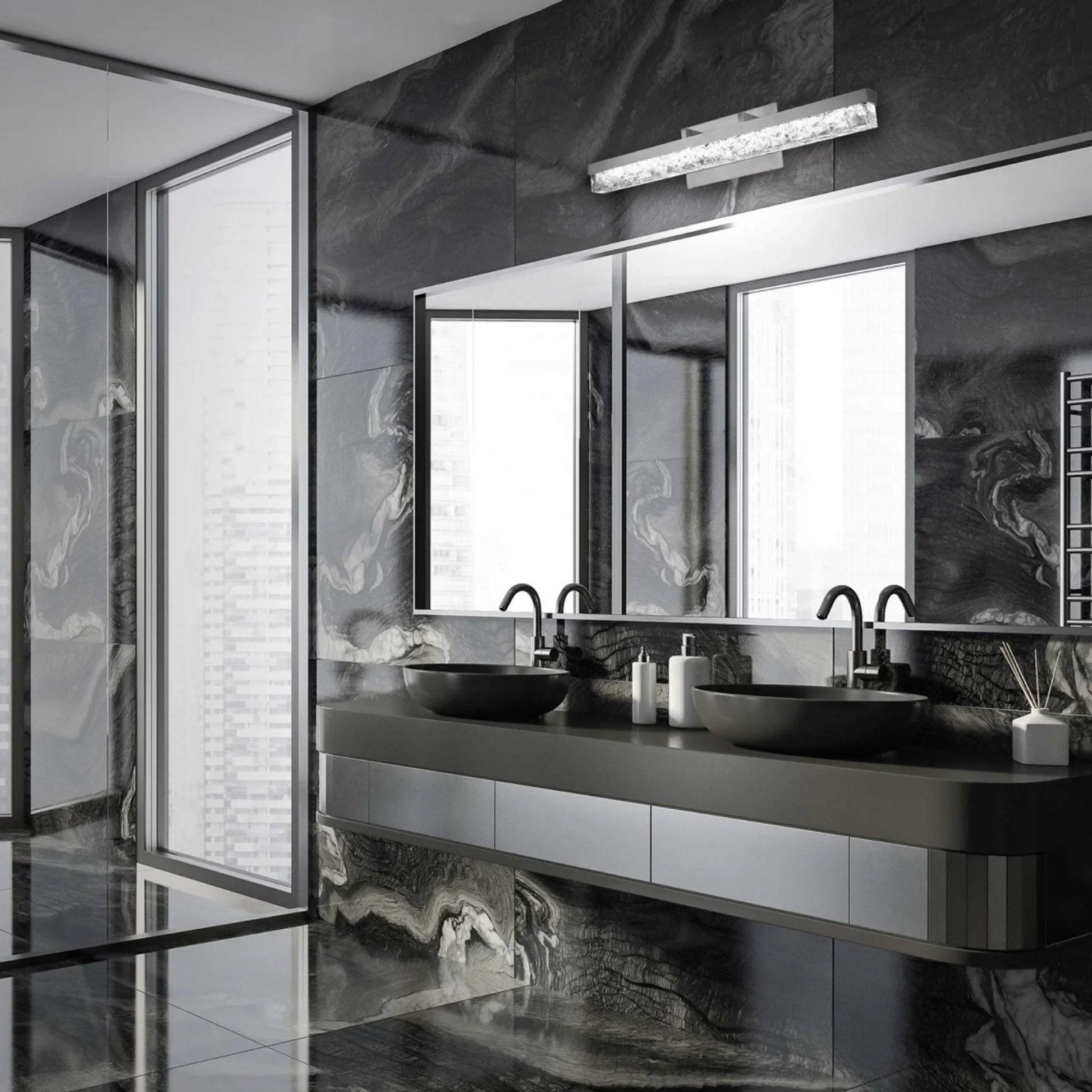 Minx 21" LED Vanity Light, Brushed Nickel Finish - Bees Lighting