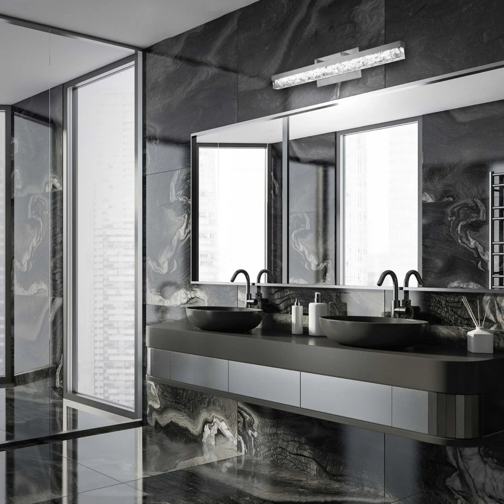 Minx 29" LED Vanity Light, Brushed Nickel Finish - Bees Lighting