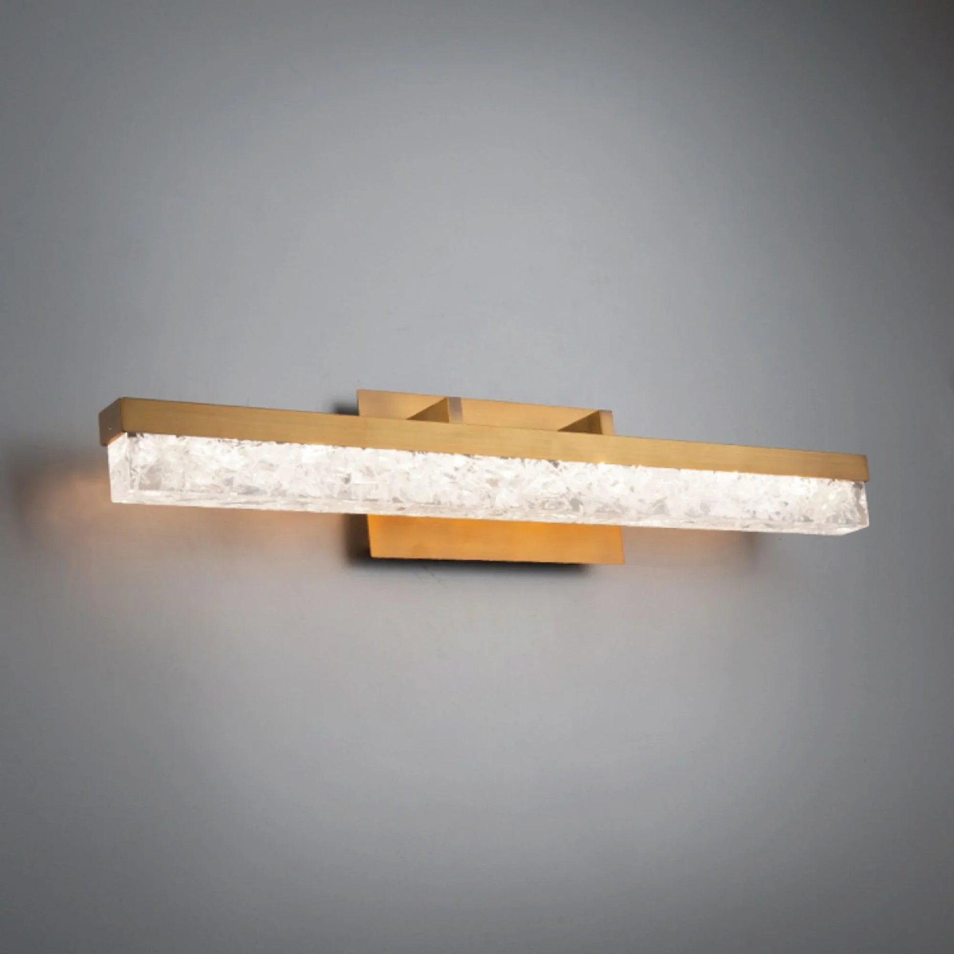 Minx 39" LED Vanity Light, Aged Brass Finish - Bees Lighting