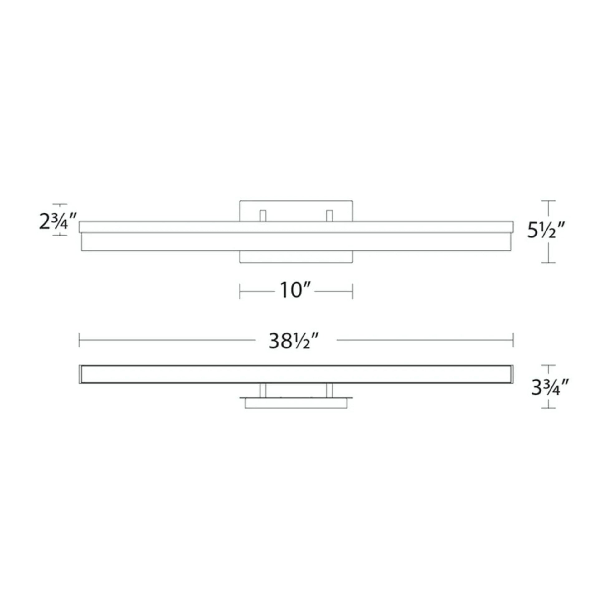 Minx 39" LED Vanity Light, Aged Brass Finish - Bees Lighting