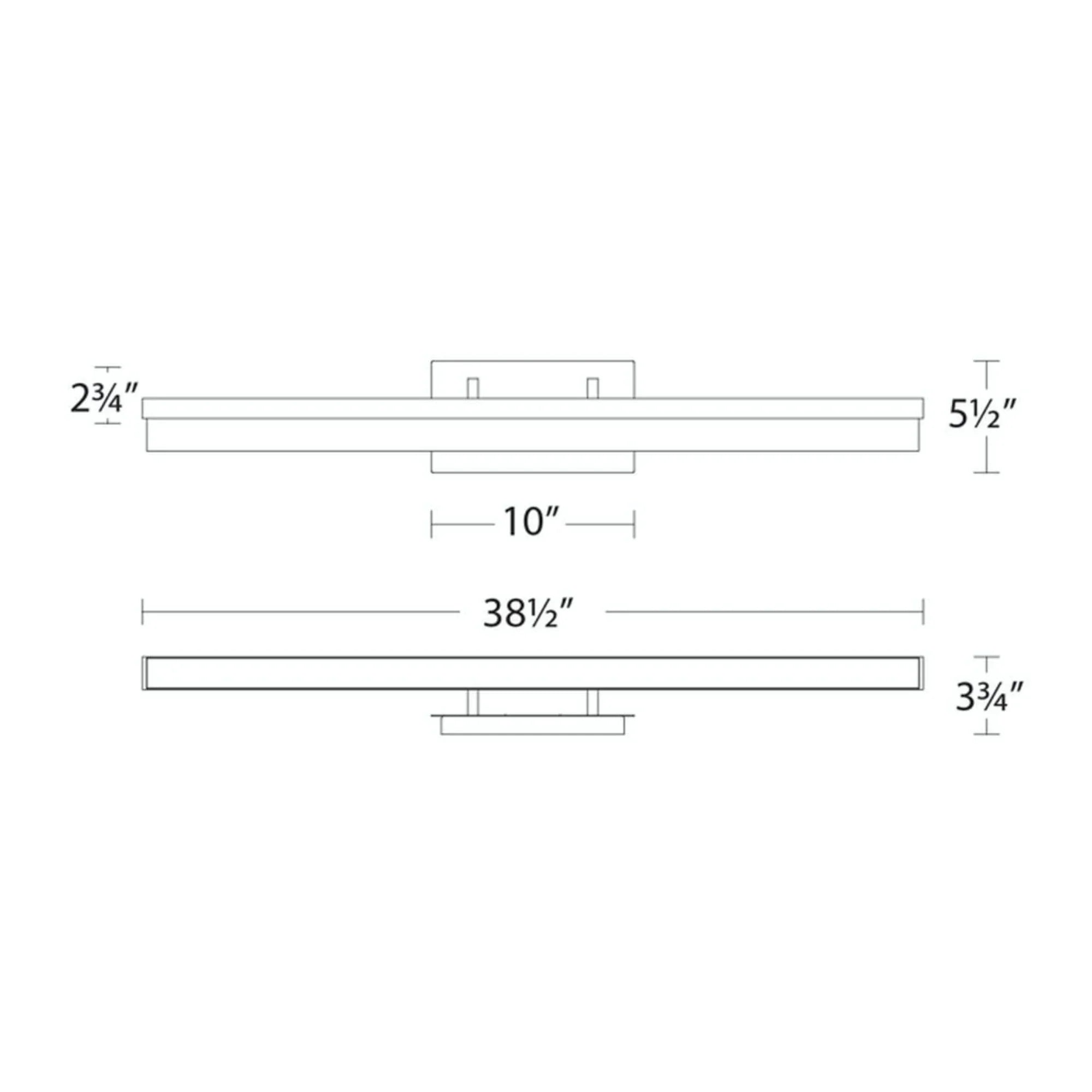 Minx 39" LED Vanity Light, Aged Brass Finish - Bees Lighting