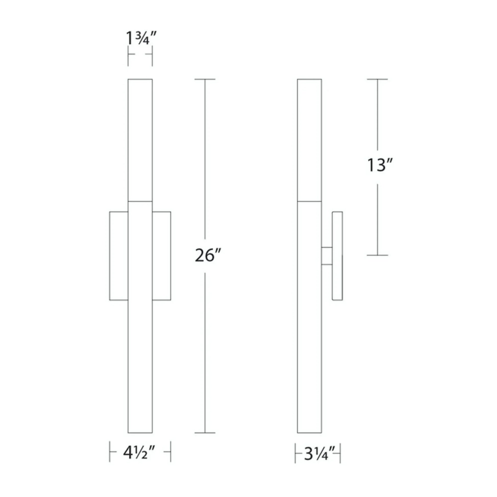 Minx 26" LED Wall Light, Aged Brass Finish - Bees Lighting