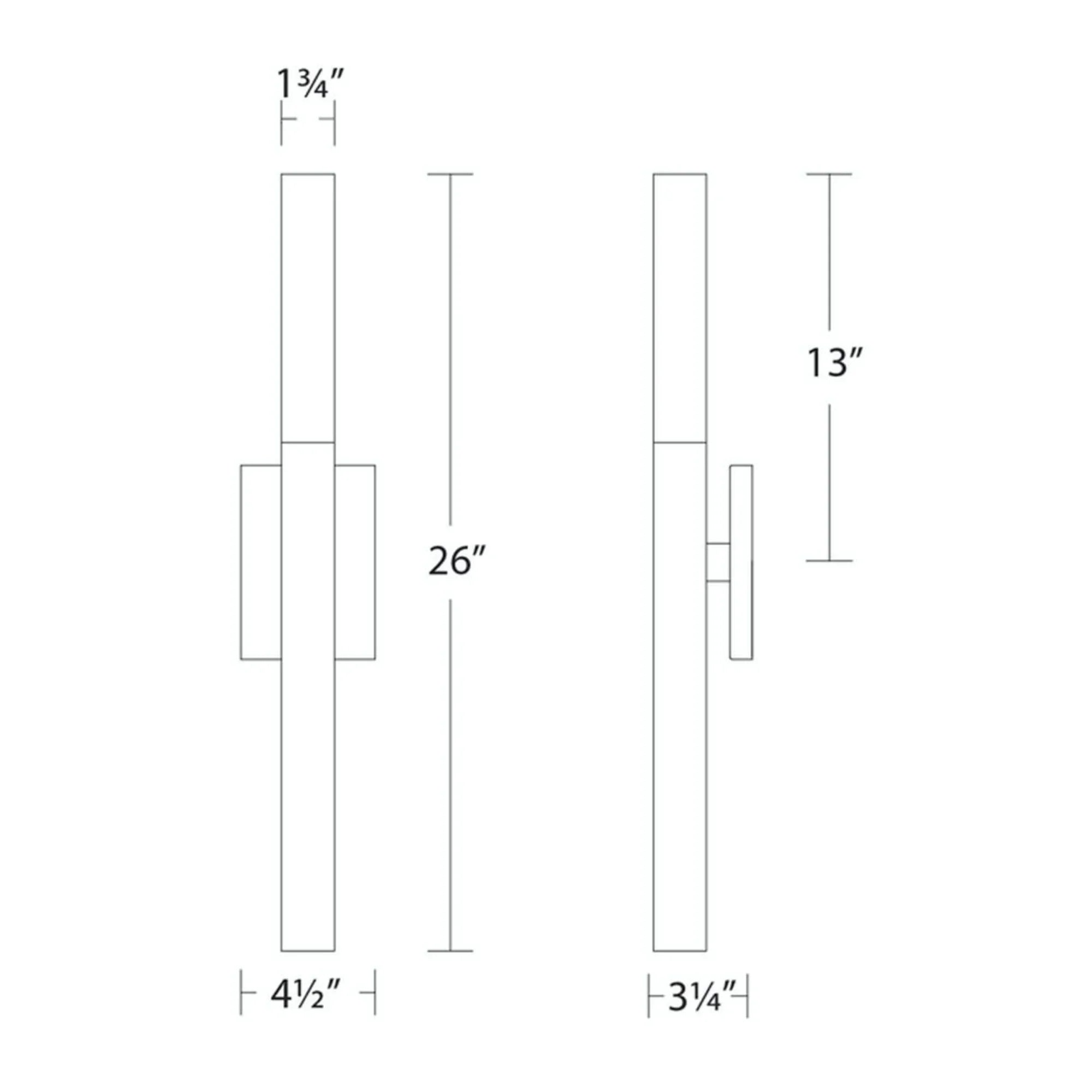 Minx 26" LED Wall Light, Aged Brass Finish - Bees Lighting