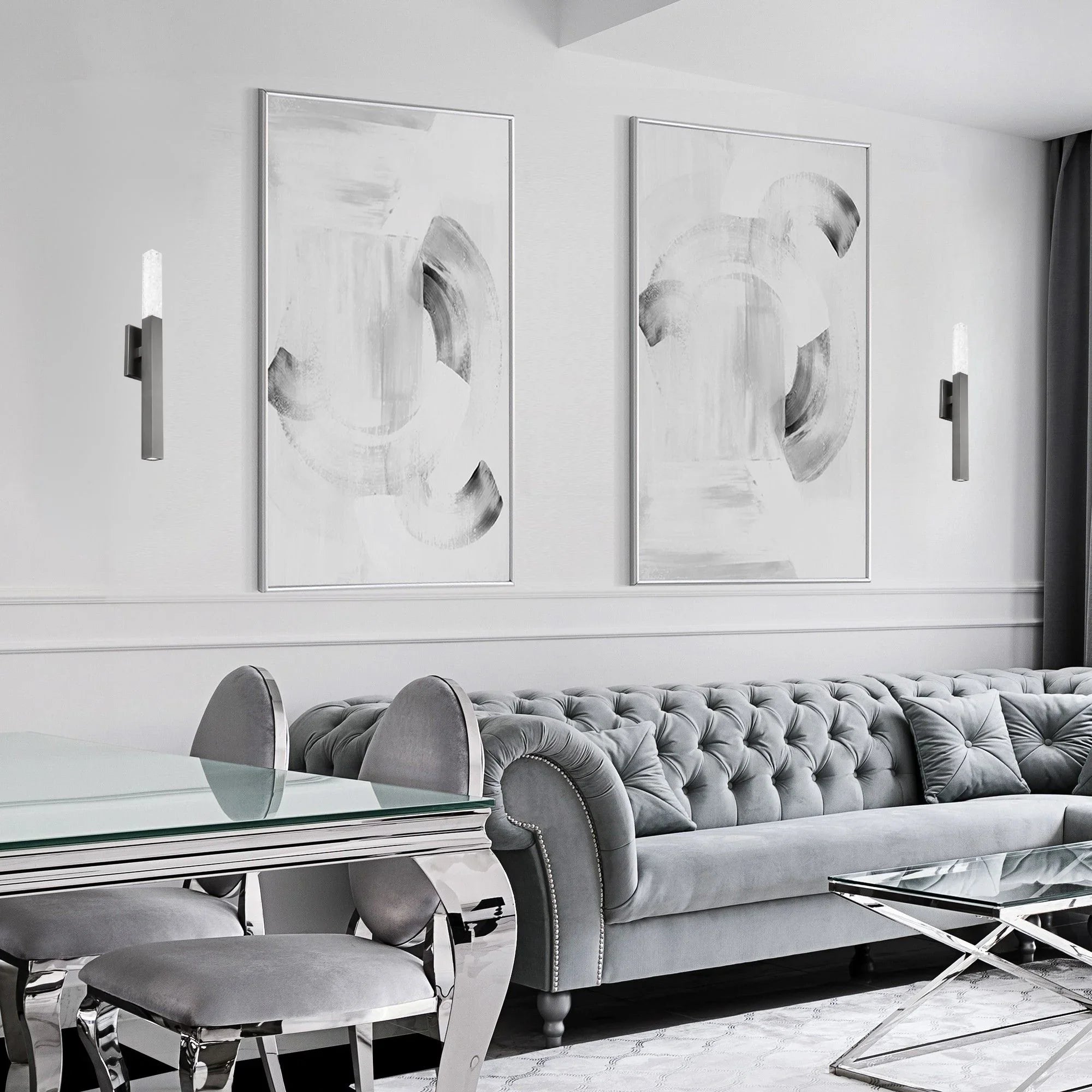 Minx 26" LED Wall Light, Antique Nickel Finish - Bees Lighting