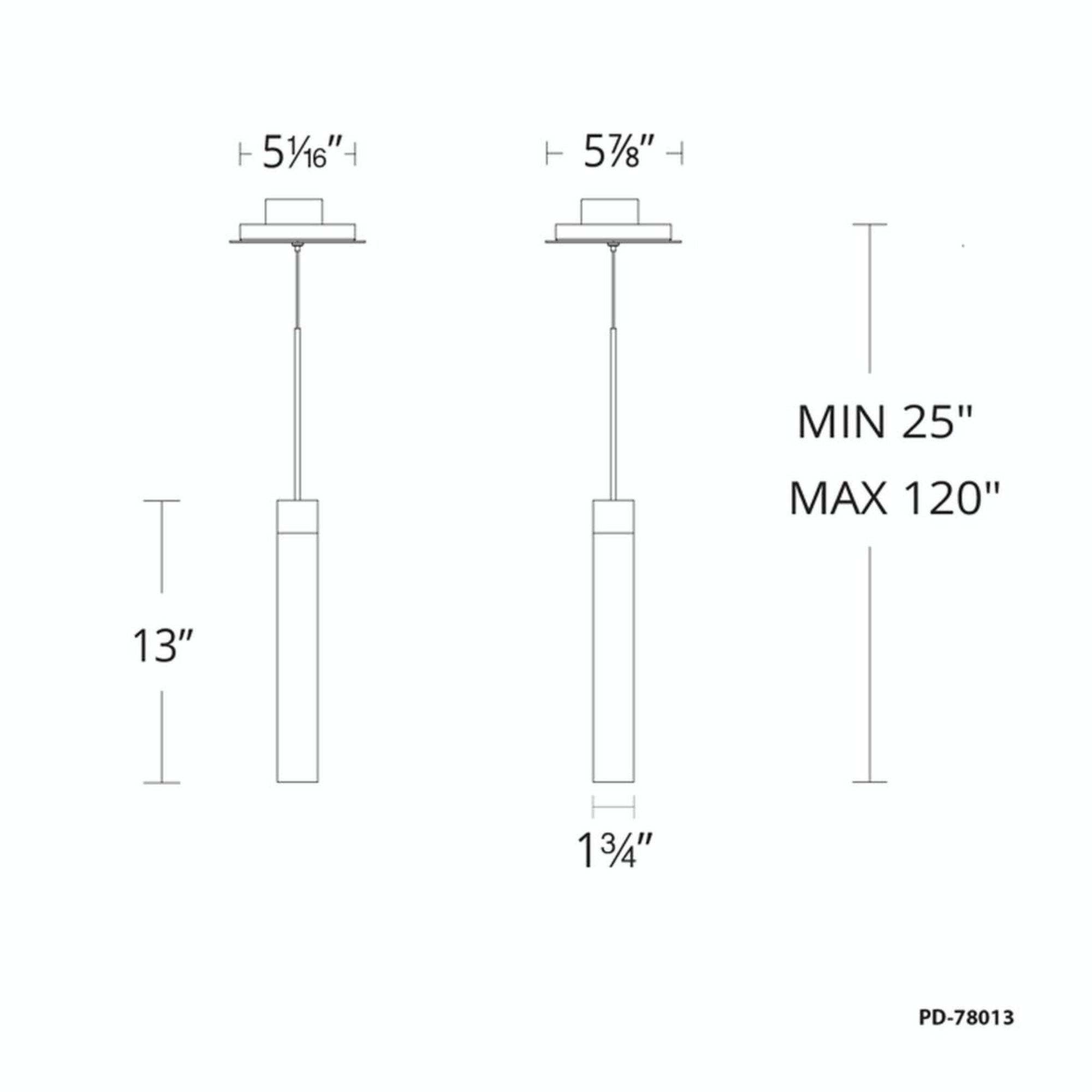 Minx 2 in. LED Pendant Light Brass Finish