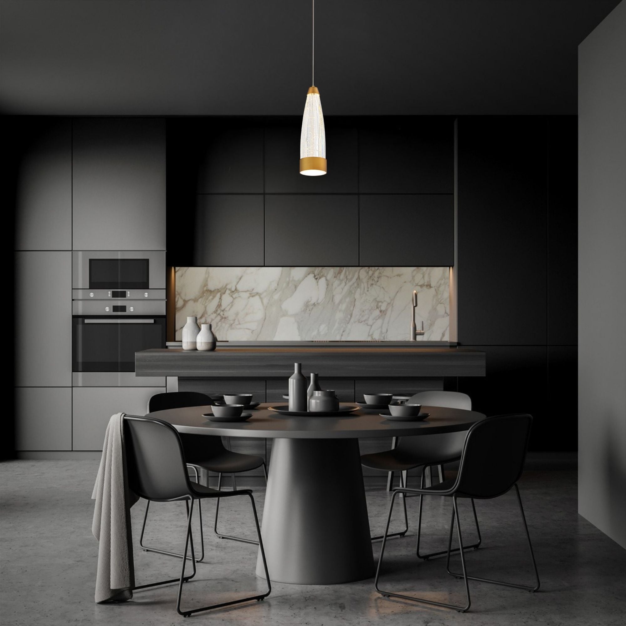 Mystic 4 in. LED Pendant Light Brass Finish