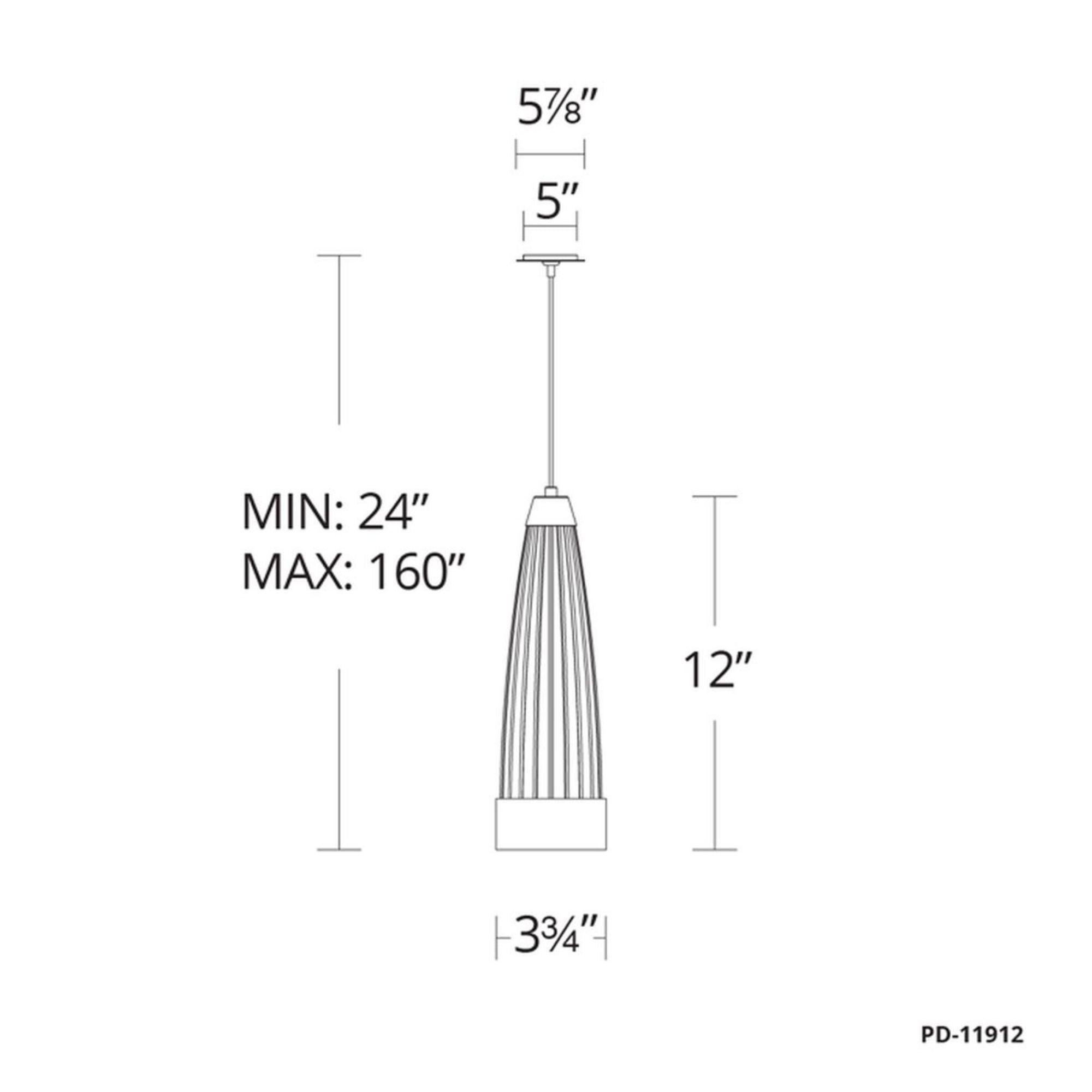 Mystic 4 in. LED Pendant Light Brass Finish