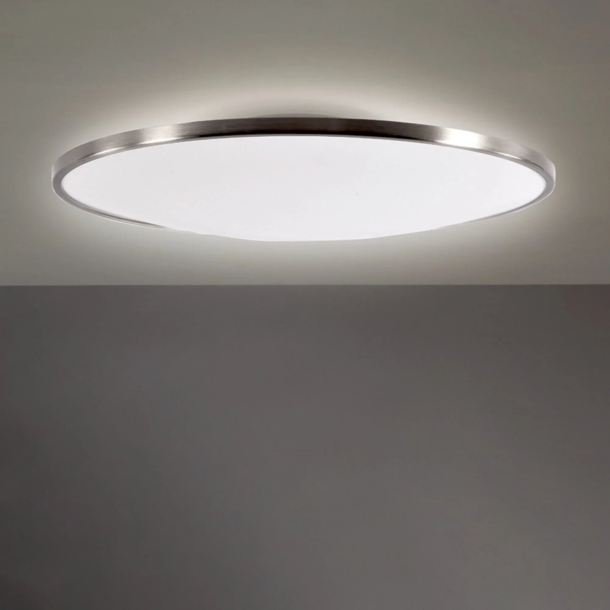 Puck 16" LED Flush Mount, Brushed Nickel Finish