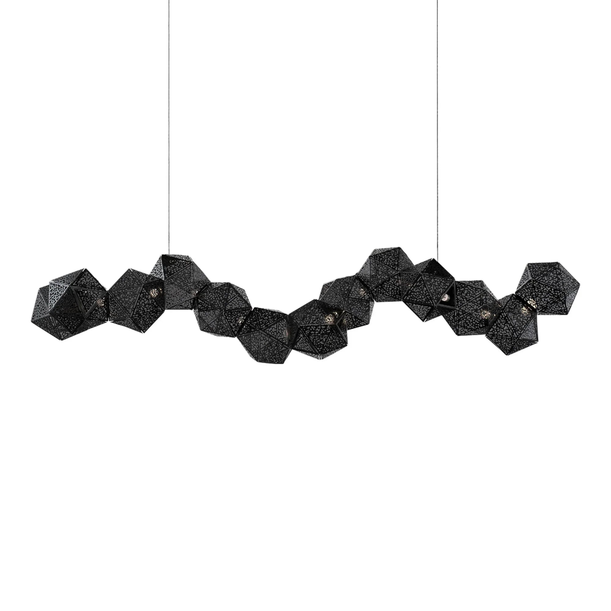 Riddle 64" LED Linear Pendant, Black Finish