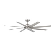 Roboto XL 70" Brushed Nickel Outdoor Ceiling Fan