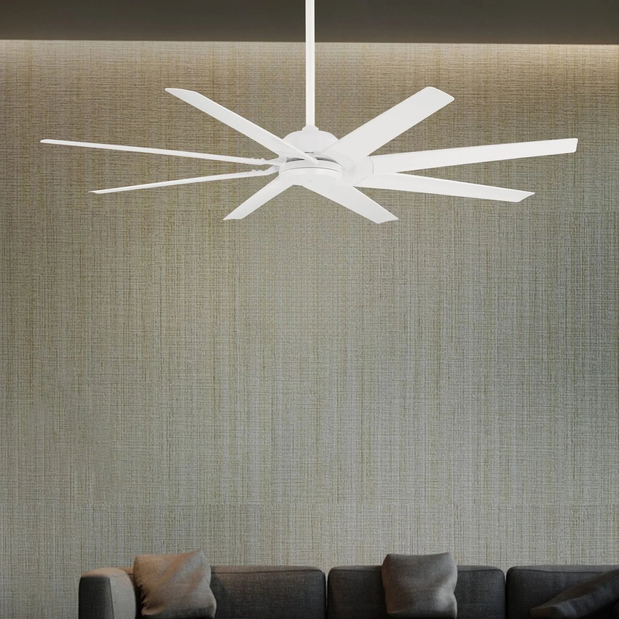 Roboto XL 70" Matte White Outdoor Ceiling Fan