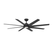 Roboto XL 70" Matte Black Outdoor Ceiling Fan with LED Light