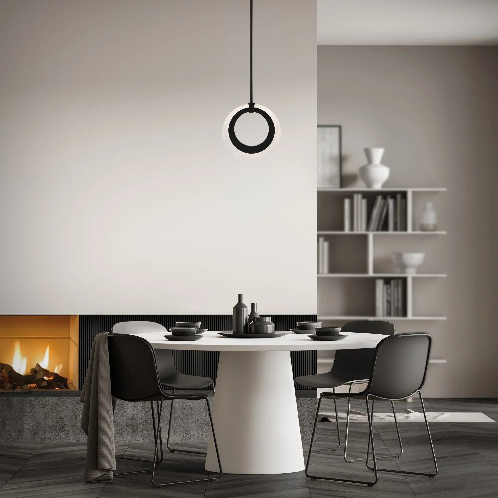 Serenity 10" LED Mini Pendant, Black Finish