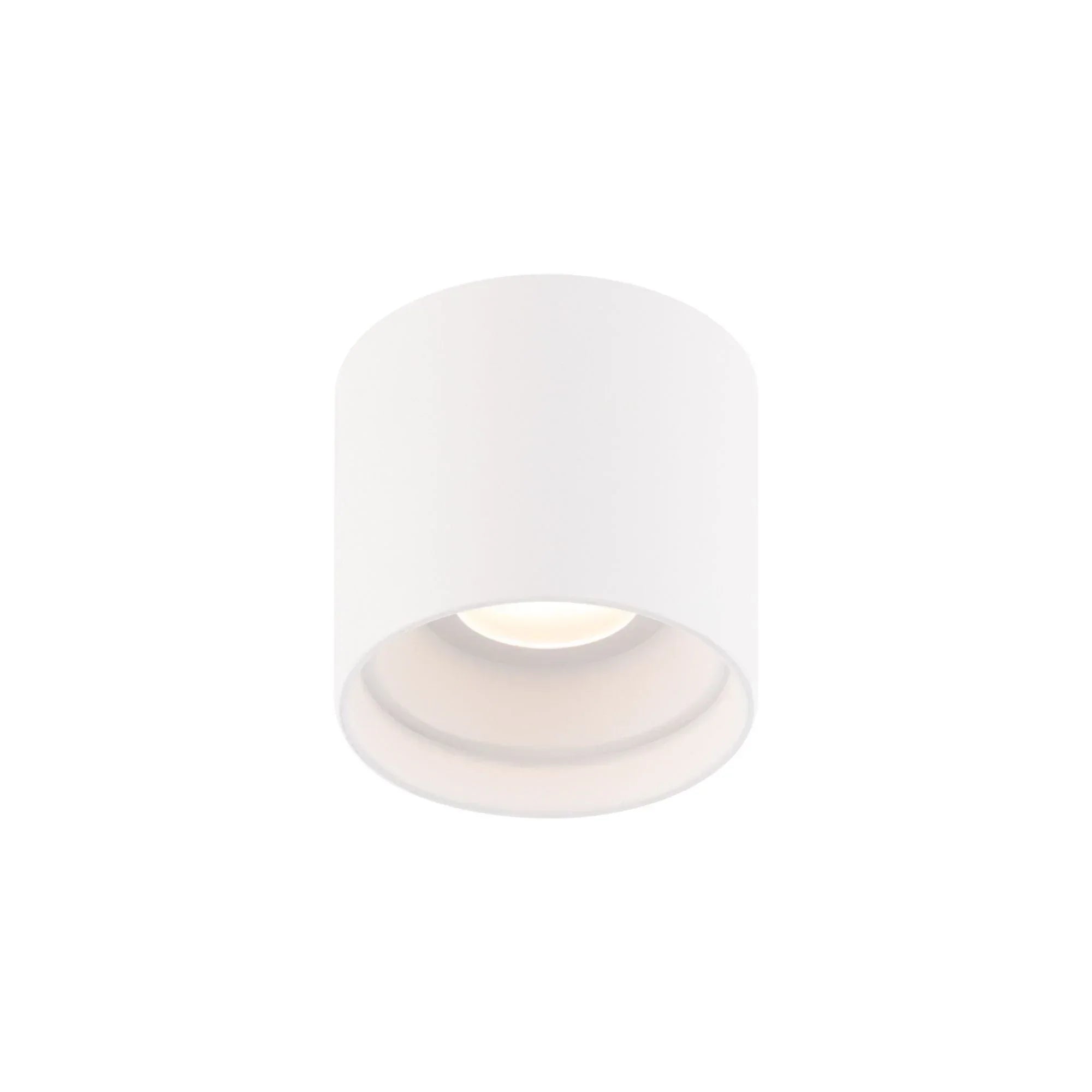 Squat 5" LED Outdoor Flush Mount, 3000K, White Finish