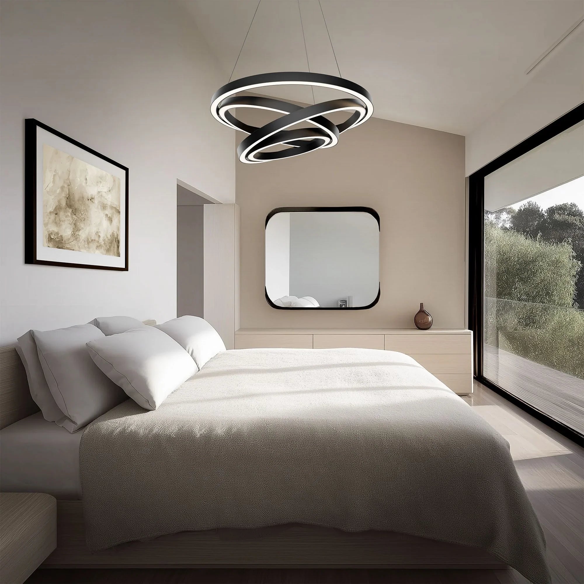 Storm Chaser 35" LED Pendant, 3000K, Black Finish