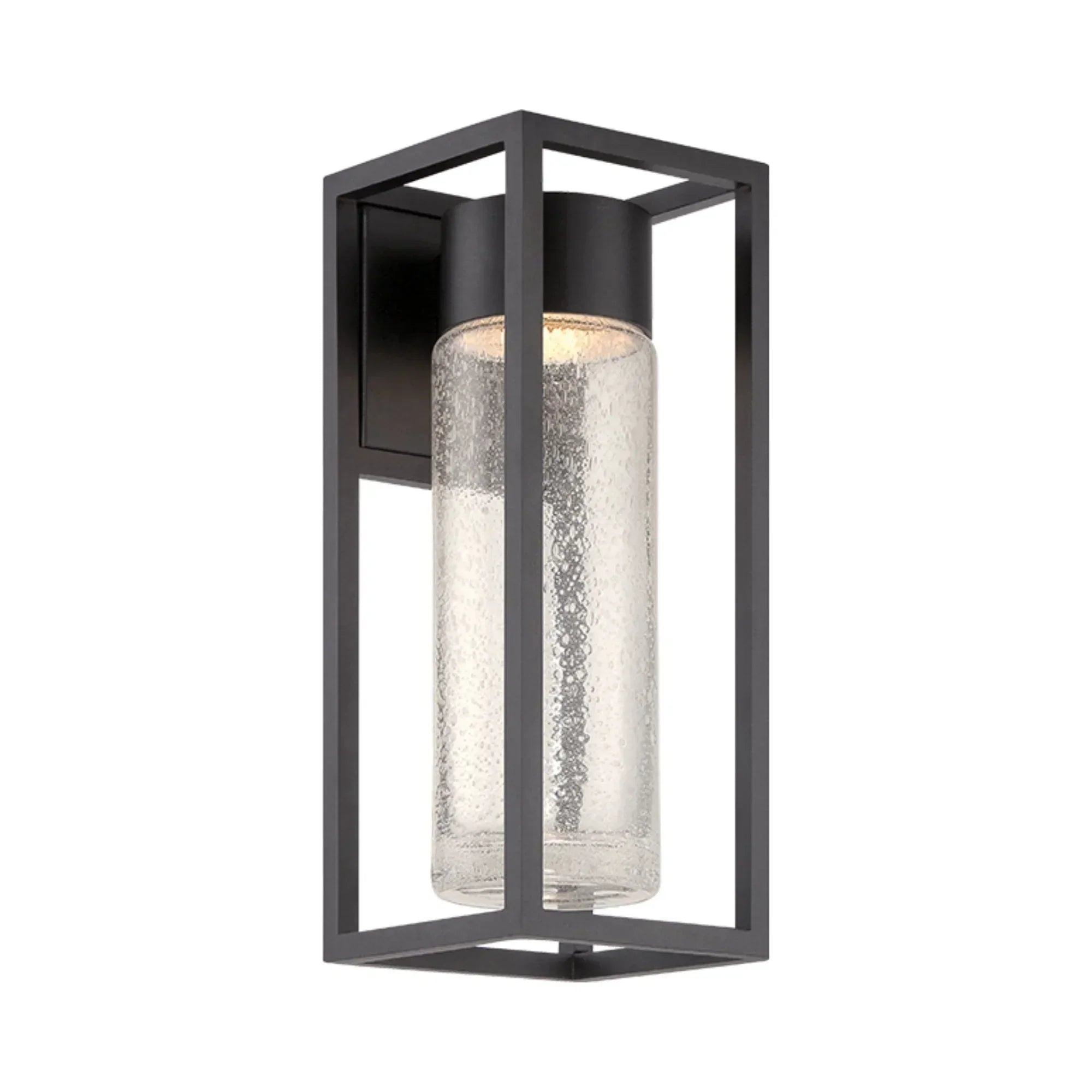 Structure 16" LED Outdoor Wall Sconce, Black Finish