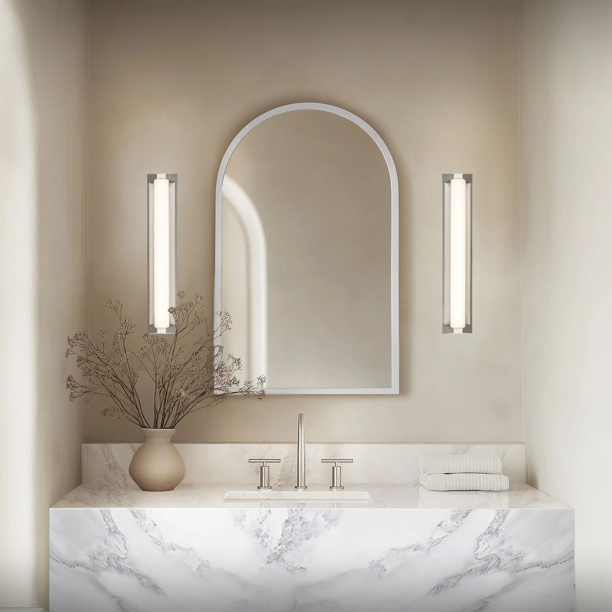 Swale 27" LED Bath Vanity, 3500K, Brushed Nickel Finish